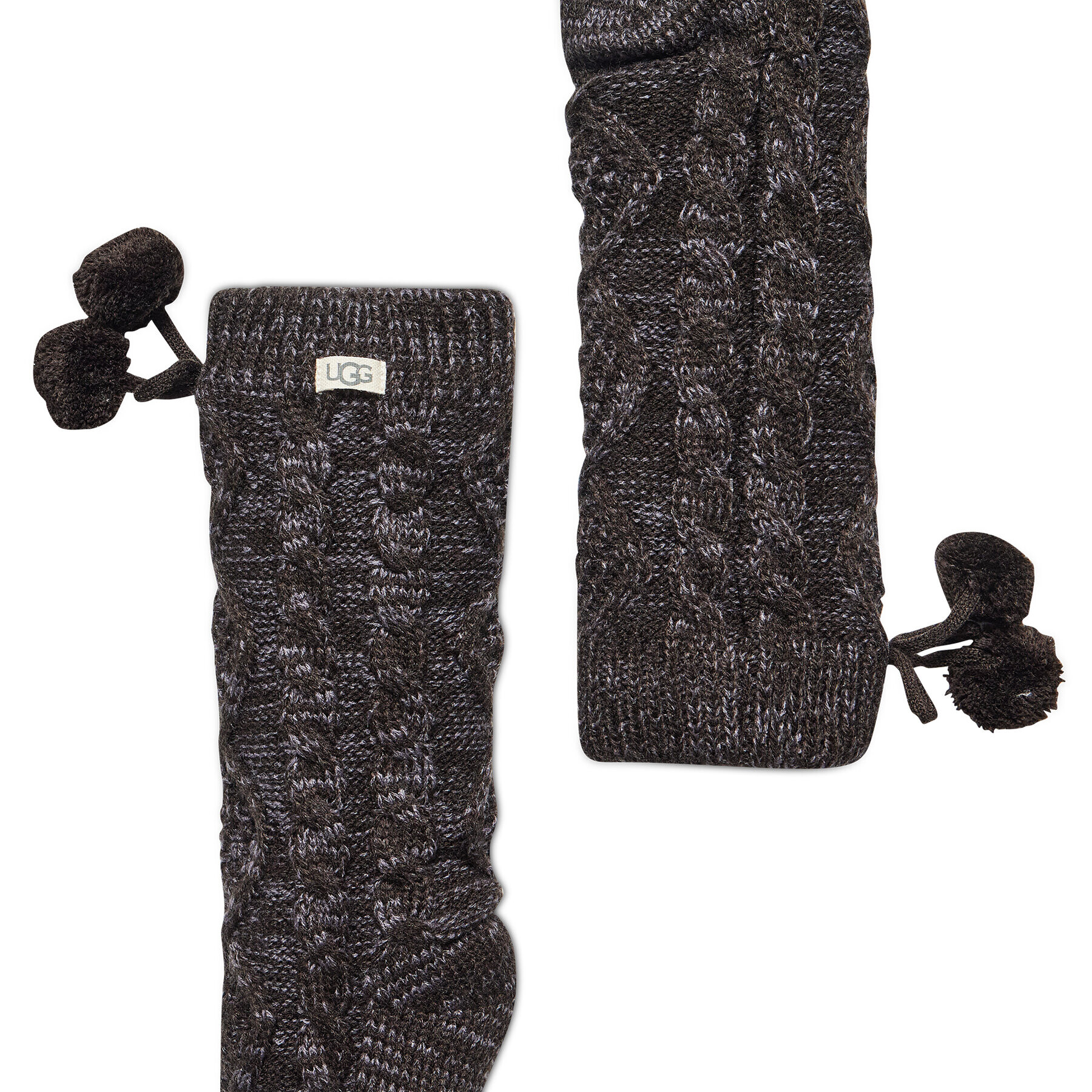 Ugg Ženske visoke nogavice W Pom Pom Fleece Lined Crew Sock r.OS 1014837 Črna - Pepit.si