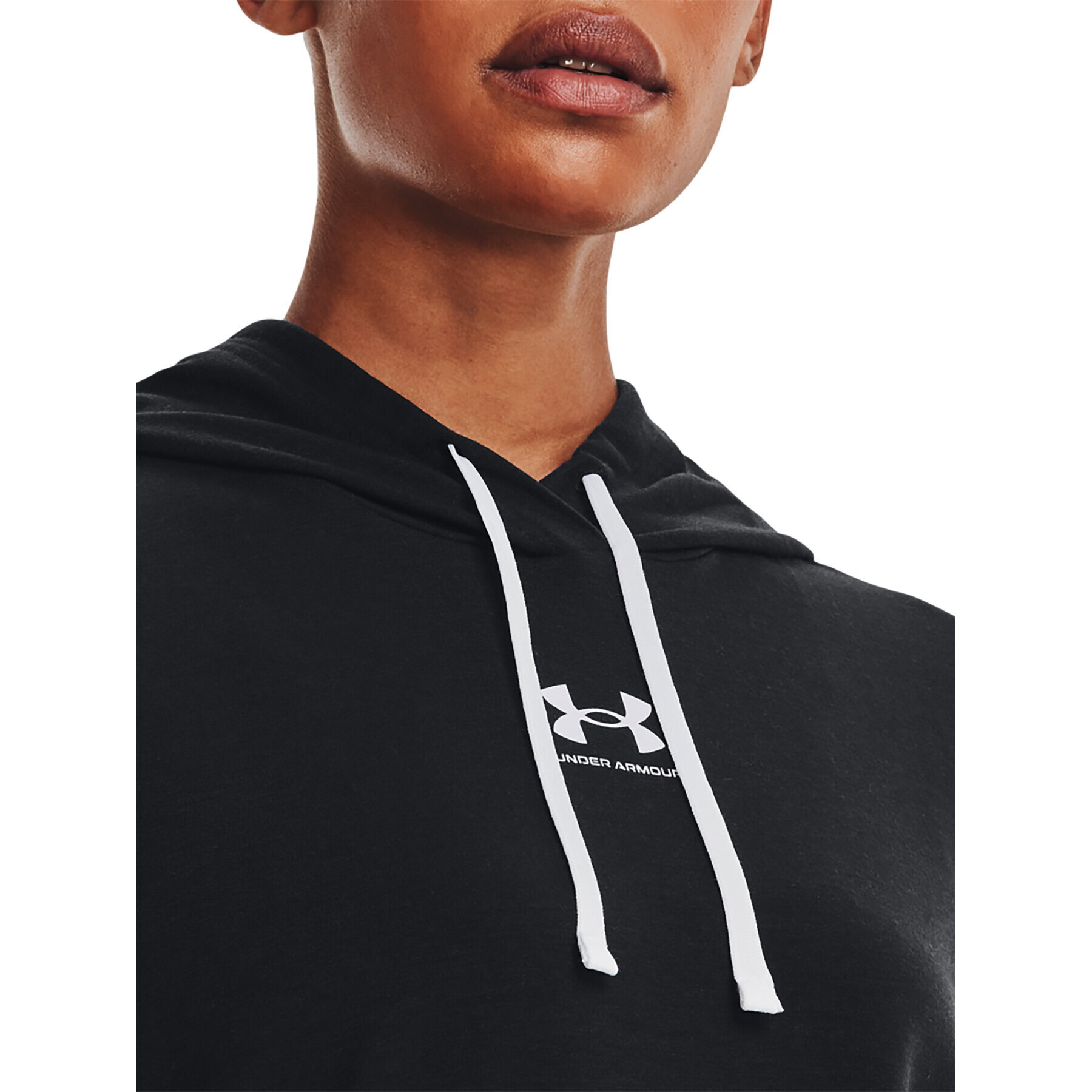 Under Armour Jopa Rival Terry Hoodie 1369855 Črna Regular Fit - Pepit.si