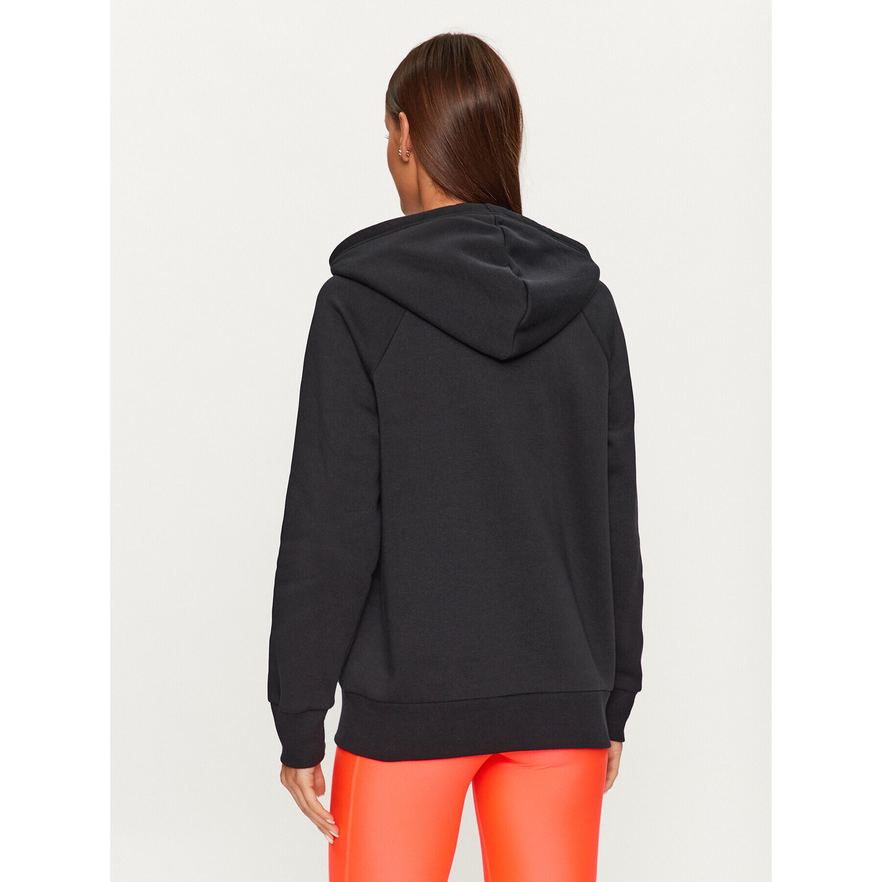 Under Armour Jopa Ua Rival Fleece Fz Hoodie 1379497 Črna Loose Fit - Pepit.si