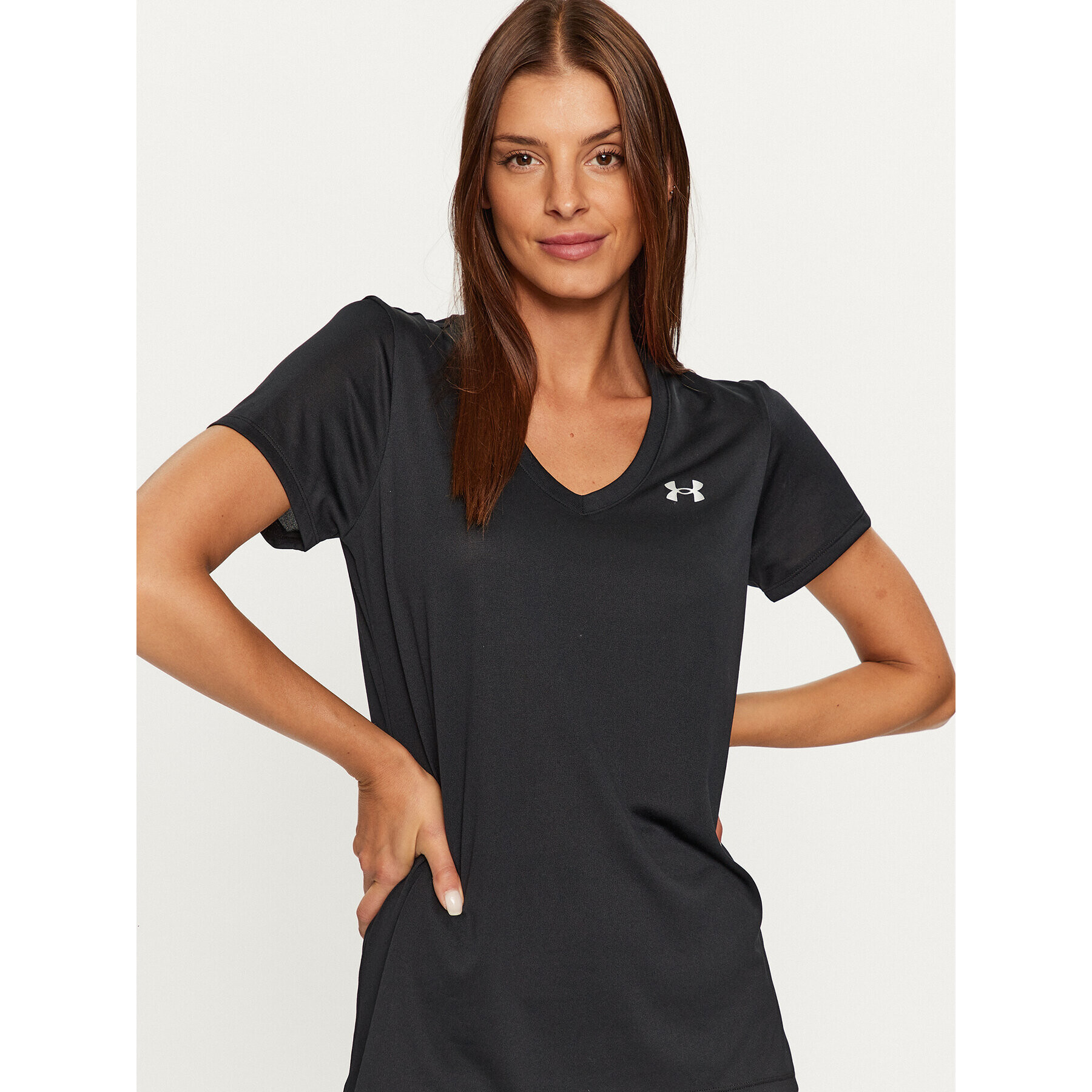 Under Armour Majica Tech Ssv - Solid 1255839 Črna Loose Fit - Pepit.si