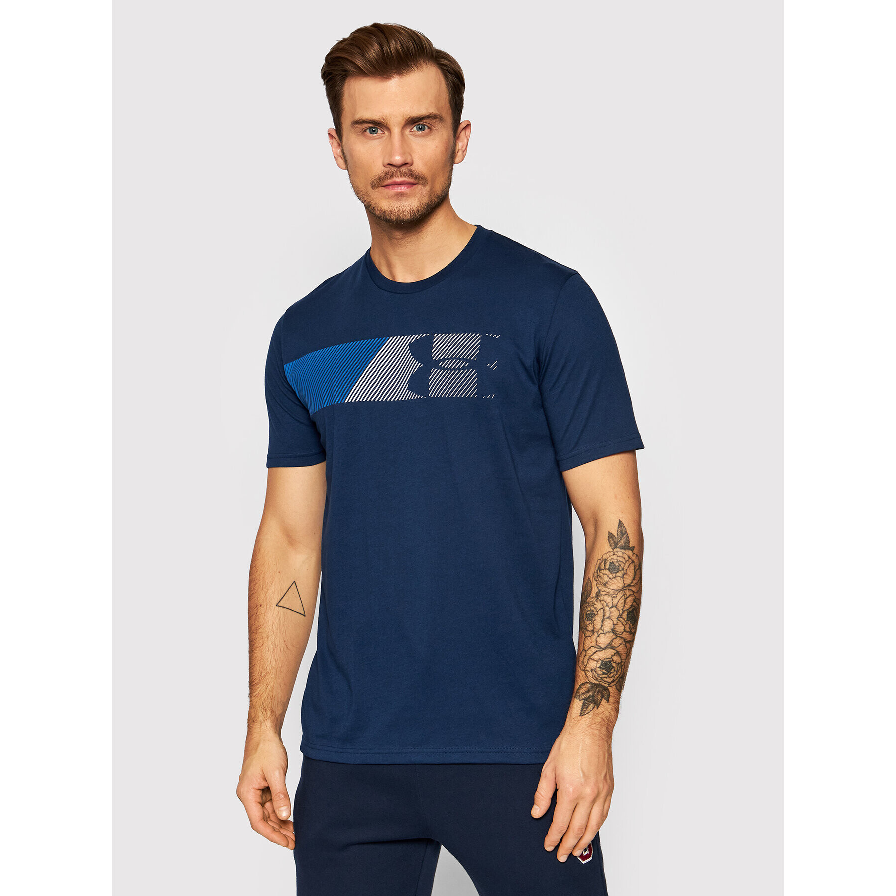 Under Armour Majica Ua Fast Left Chest 1329584 Mornarsko modra Loose Fit - Pepit.si