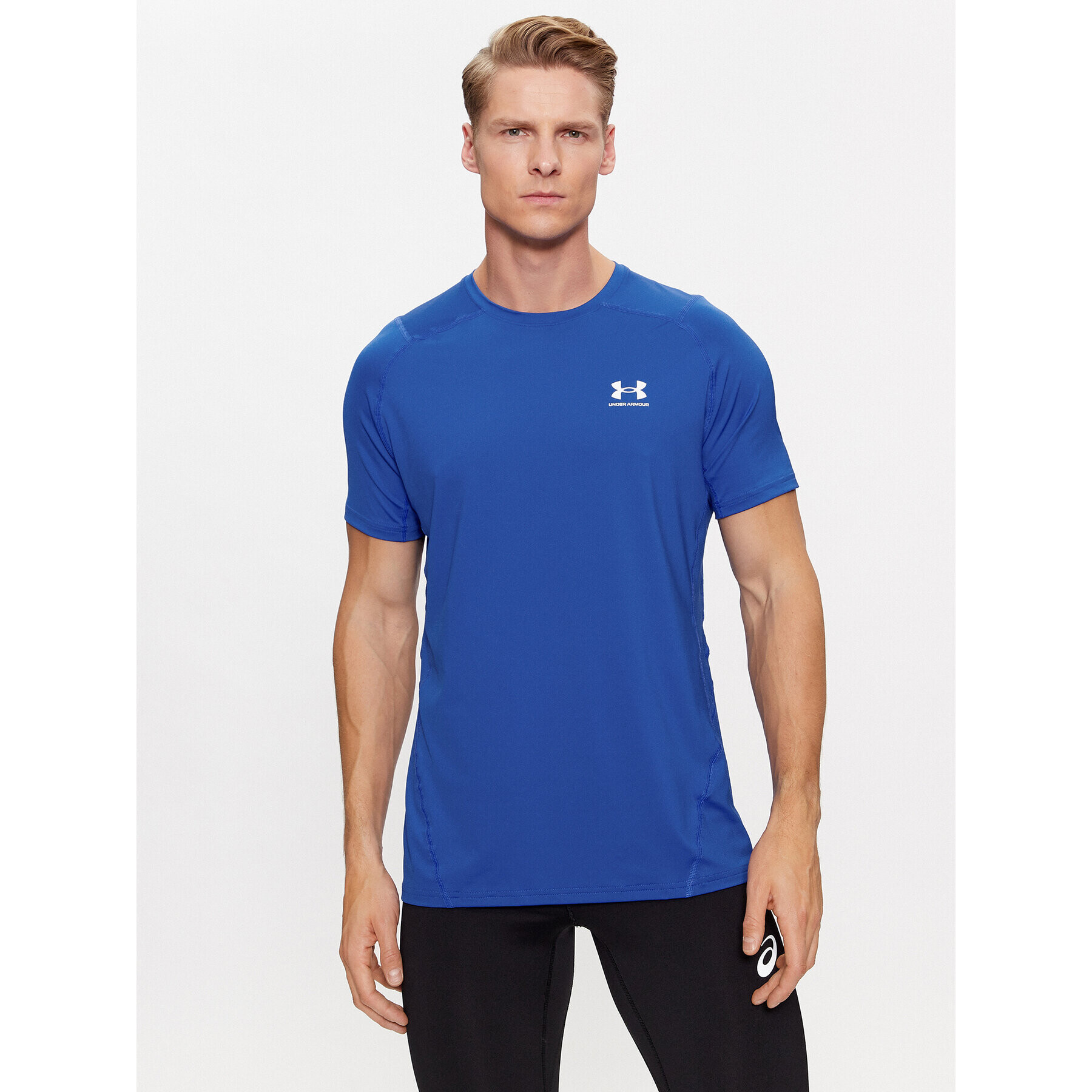 Under Armour Majica Ua Hg Armour Fitted Ss 1361683 Modra Fitted Fit - Pepit.si