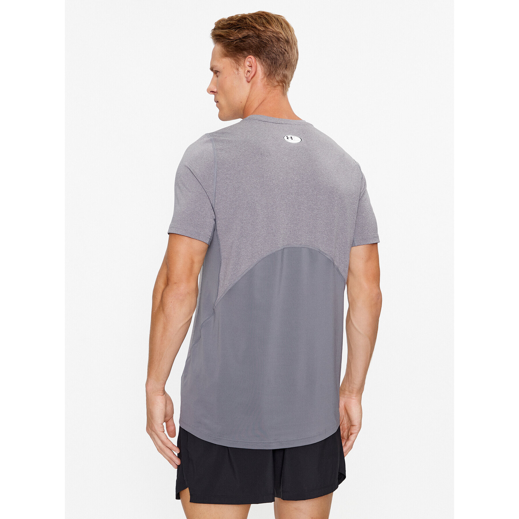 Under Armour Majica Ua Hg Armour Fitted Ss 1361683 Siva Fitted Fit - Pepit.si