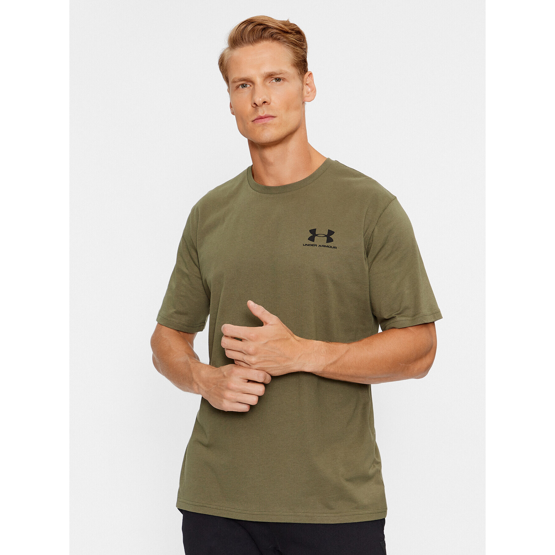 Under Armour Majica Ua M Sportstyle Lc Ss 1326799 Khaki Loose Fit - Pepit.si