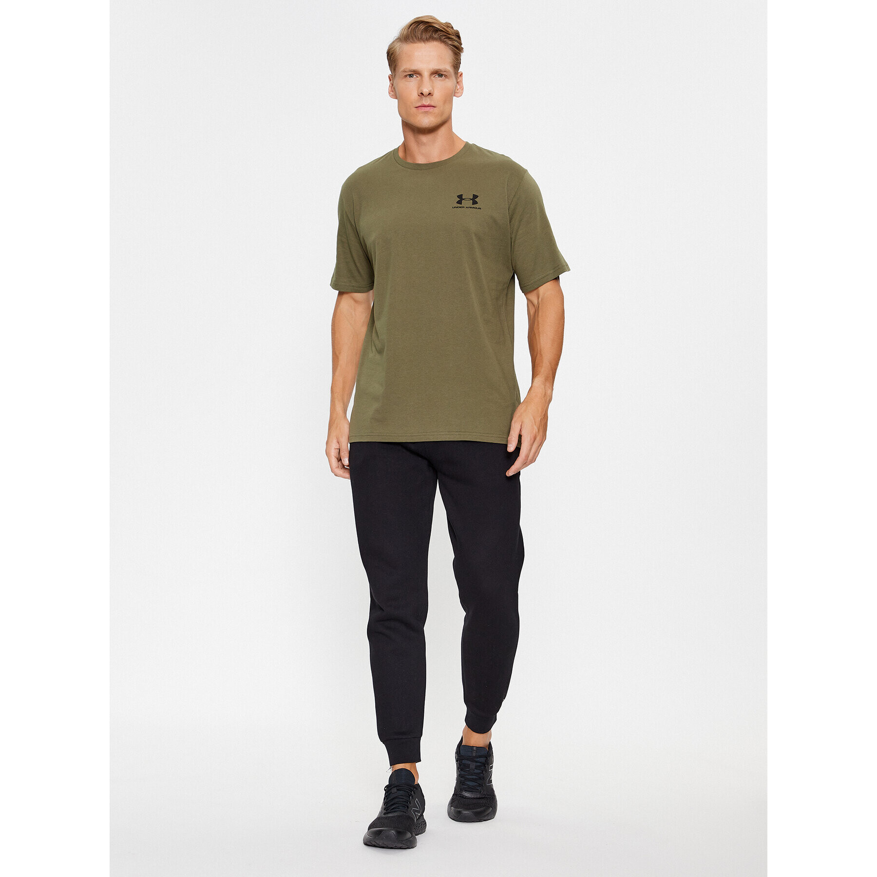 Under Armour Majica Ua M Sportstyle Lc Ss 1326799 Khaki Loose Fit - Pepit.si