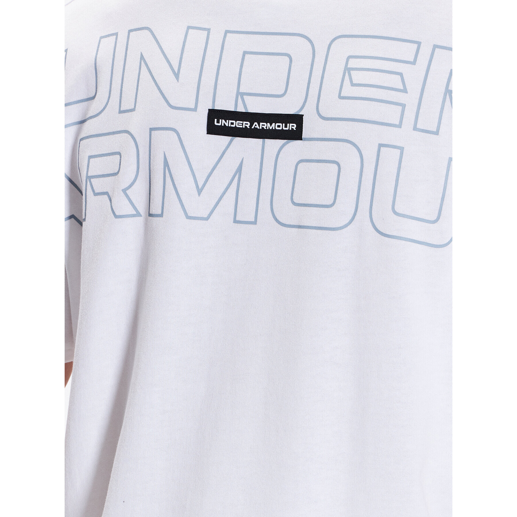 Under Armour Majica UA OUTLINE HEAVYWEIGHT SS 1379109 Bela Regular Fit - Pepit.si