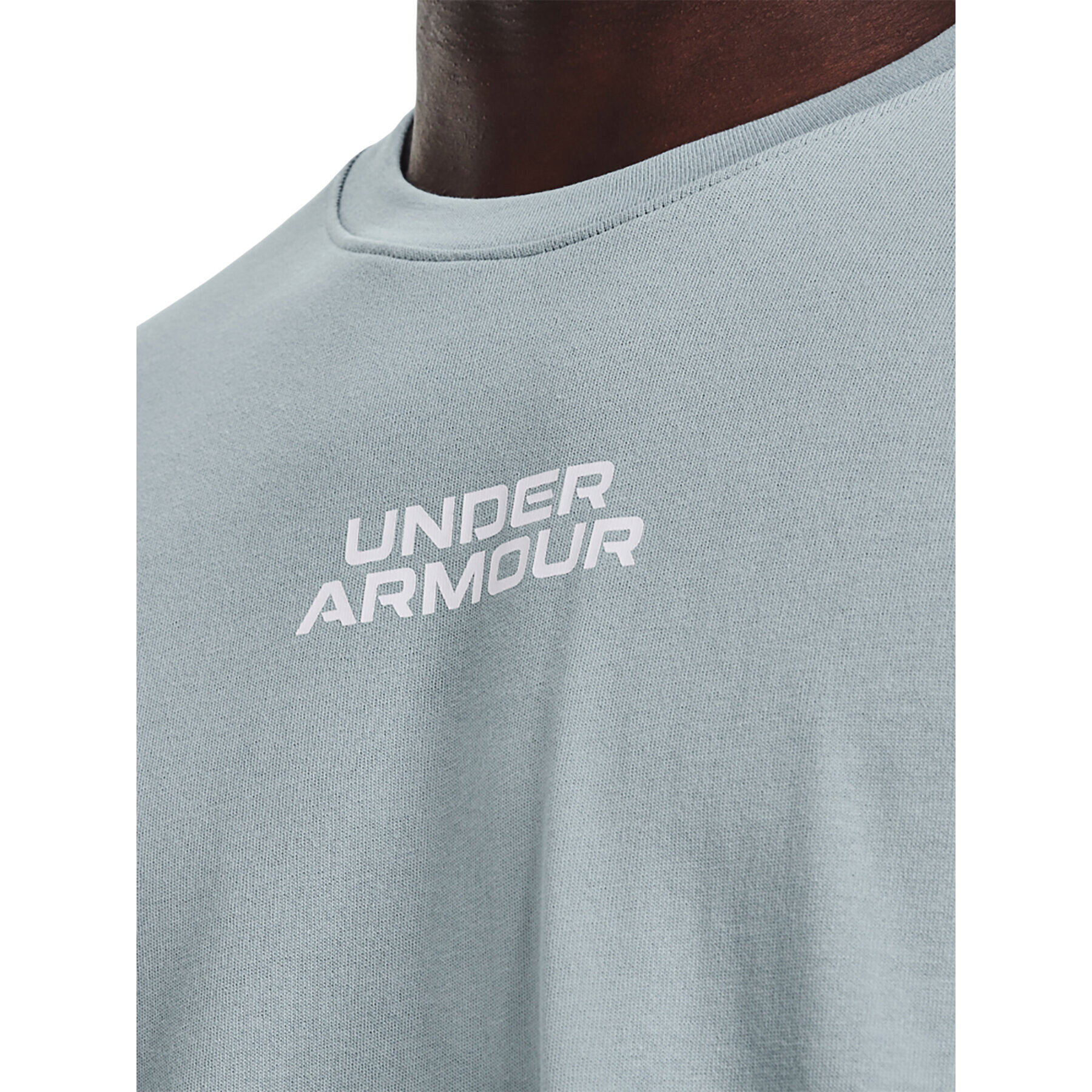 Under Armour Majica UA OUTLINE HEAVYWEIGHT SS 1379109 Modra Regular Fit - Pepit.si