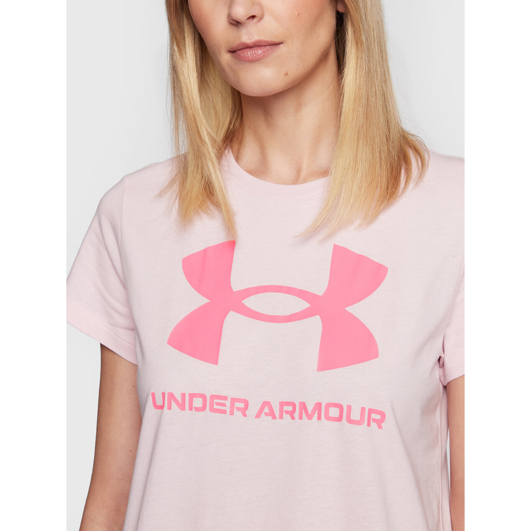 Under Armour Majica Ua Sportstyle Graphic 1356305 Roza Loose Fit - Pepit.si