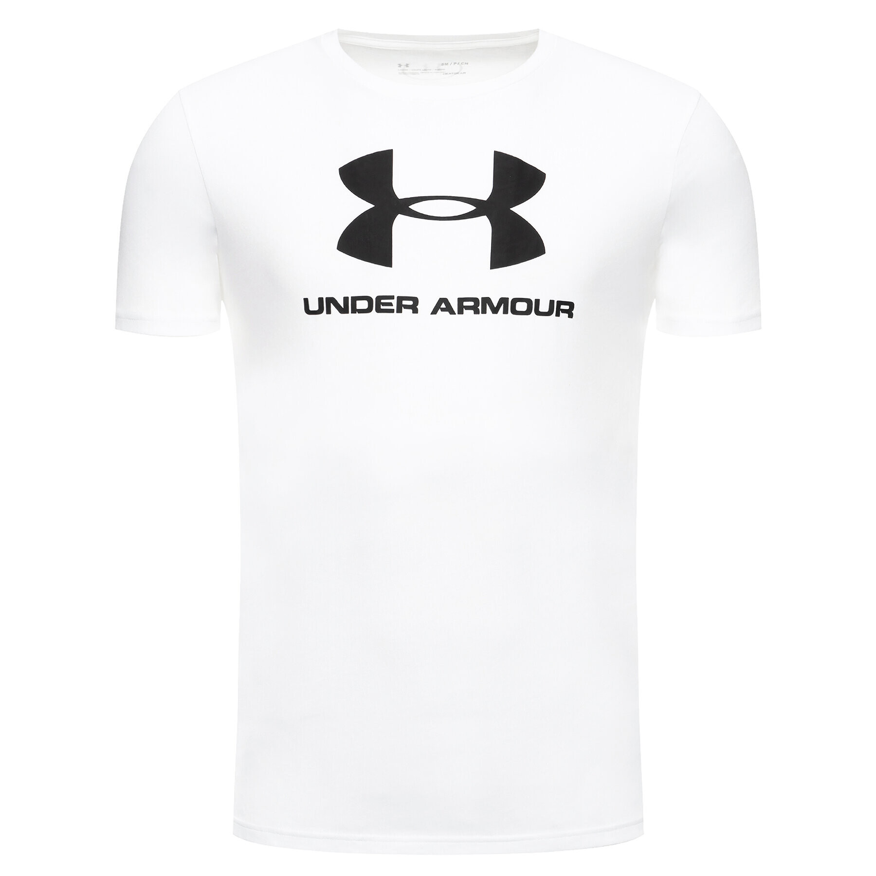 Under Armour Majica Ua Sportstyle Logo 1329590 Bela Loose Fit - Pepit.si