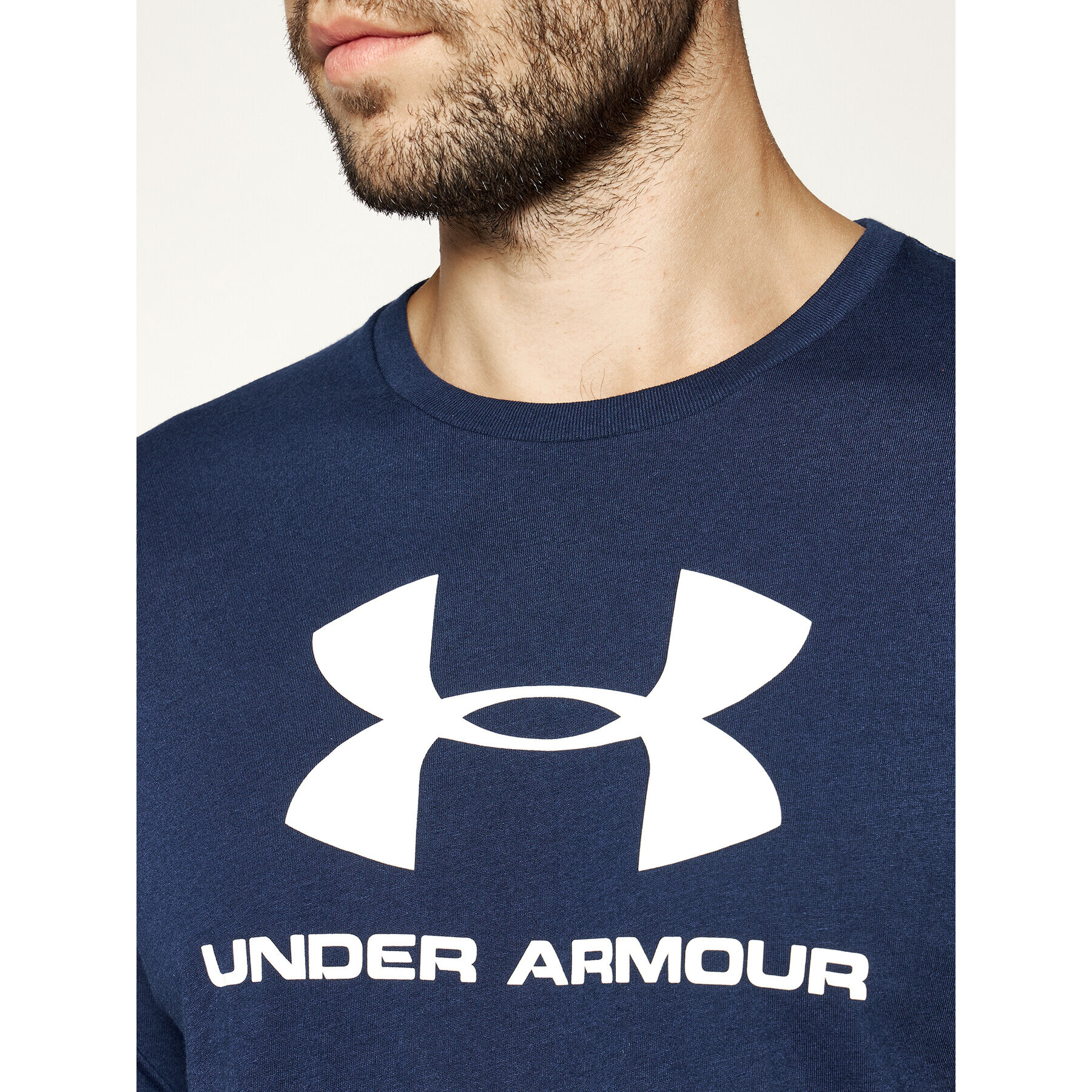 Under Armour Majica Ua Sportstyle Logo 1329590 Mornarsko modra Loose Fit - Pepit.si