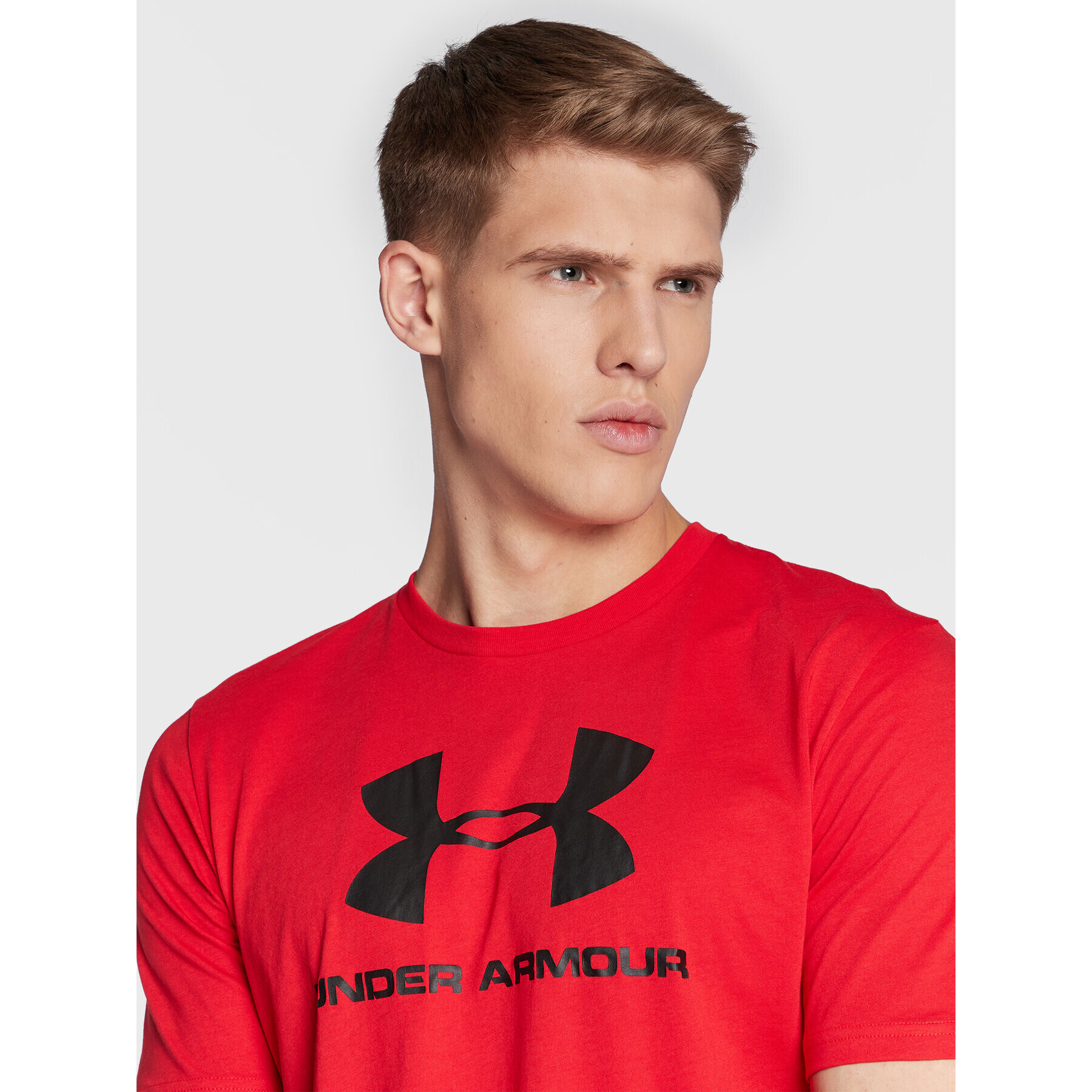 Under Armour Majica Ua Sportstyle Logo 1329590 Rdeča Loose Fit - Pepit.si