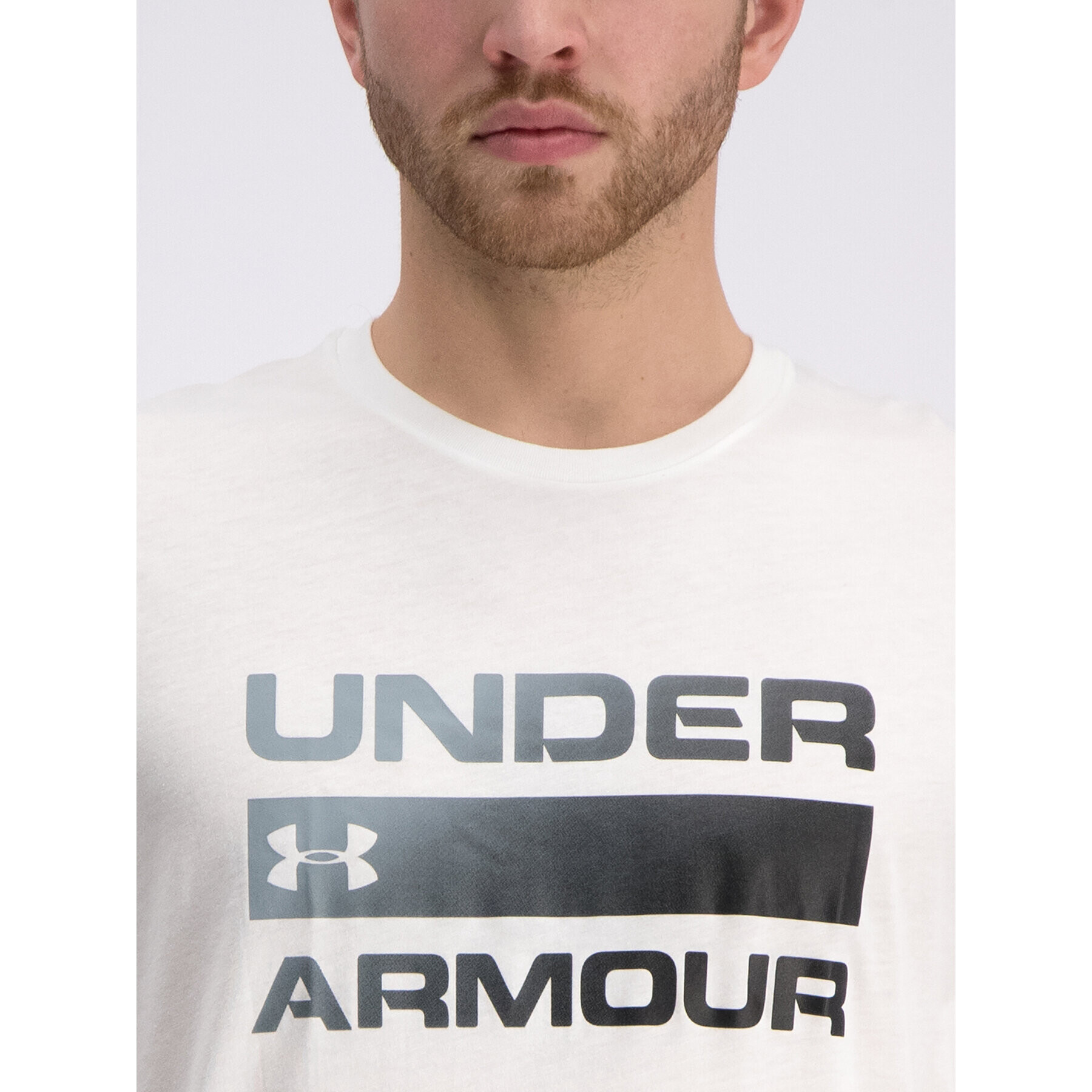 Under Armour Majica Ua Team Issue Wordmark 1329582 Bela Regular Fit - Pepit.si