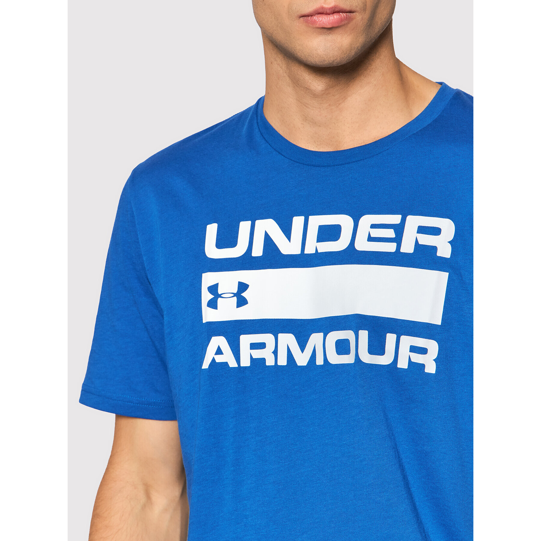 Under Armour Majica Ua Team Issue Wordmark 1329582 Modra Loose Fit - Pepit.si