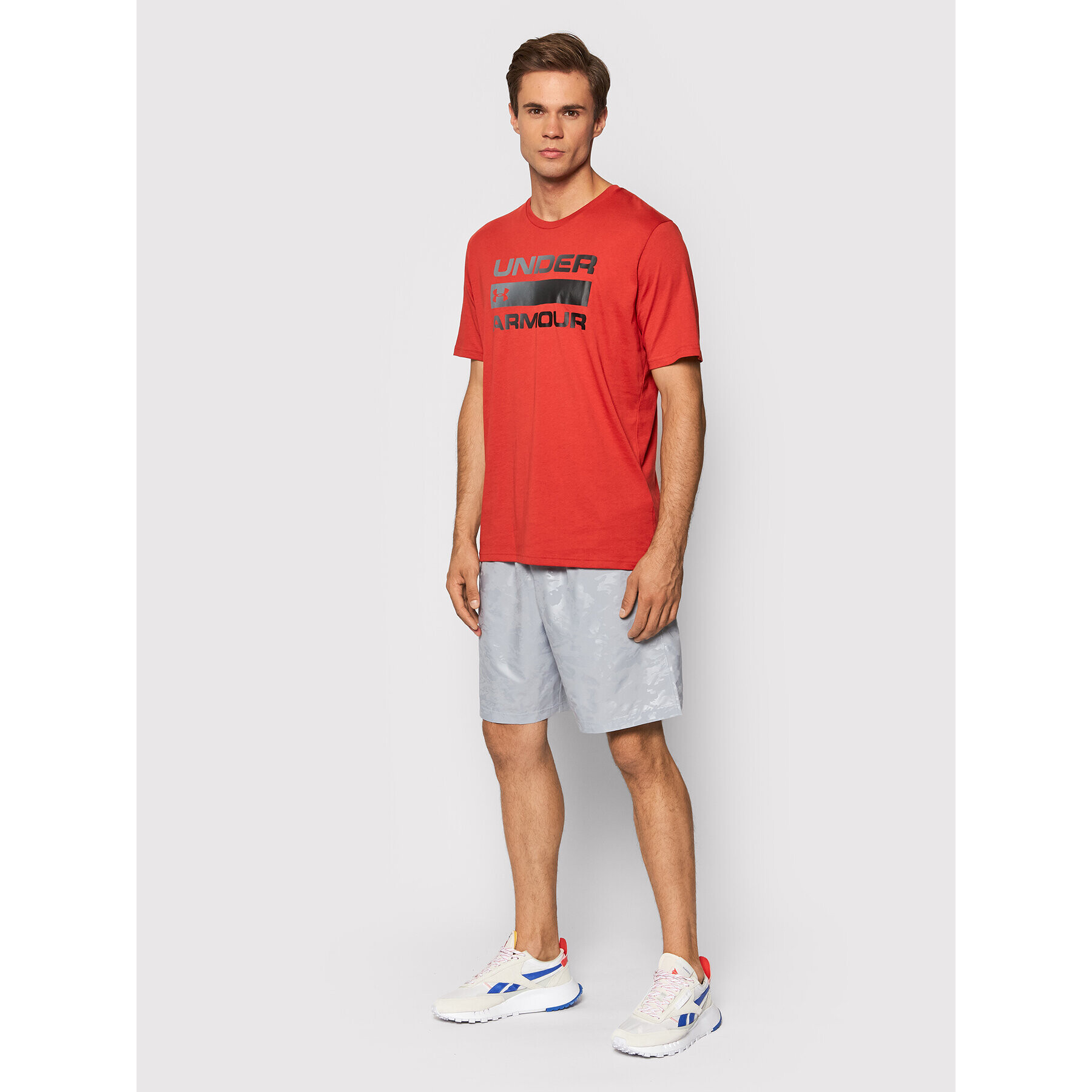 Under Armour Majica Ua Team Issue Wordmark 1329582 Rdeča Loose Fit - Pepit.si