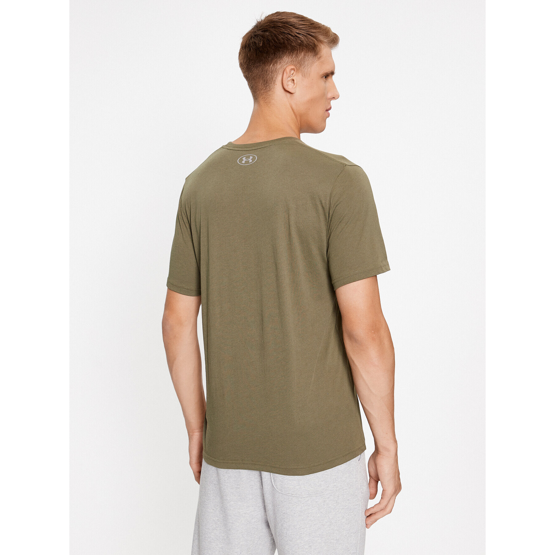 Under Armour Majica Ua Team Issue Wordmark Ss 1329582 Khaki Loose Fit - Pepit.si