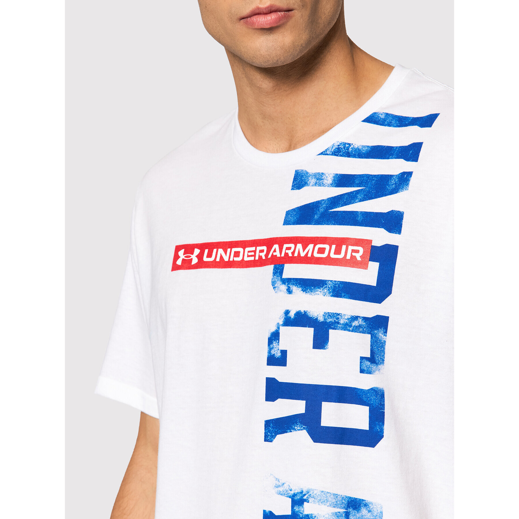 Under Armour Majica Ua Vertical Signature 1366447 Bela Loose Fit - Pepit.si