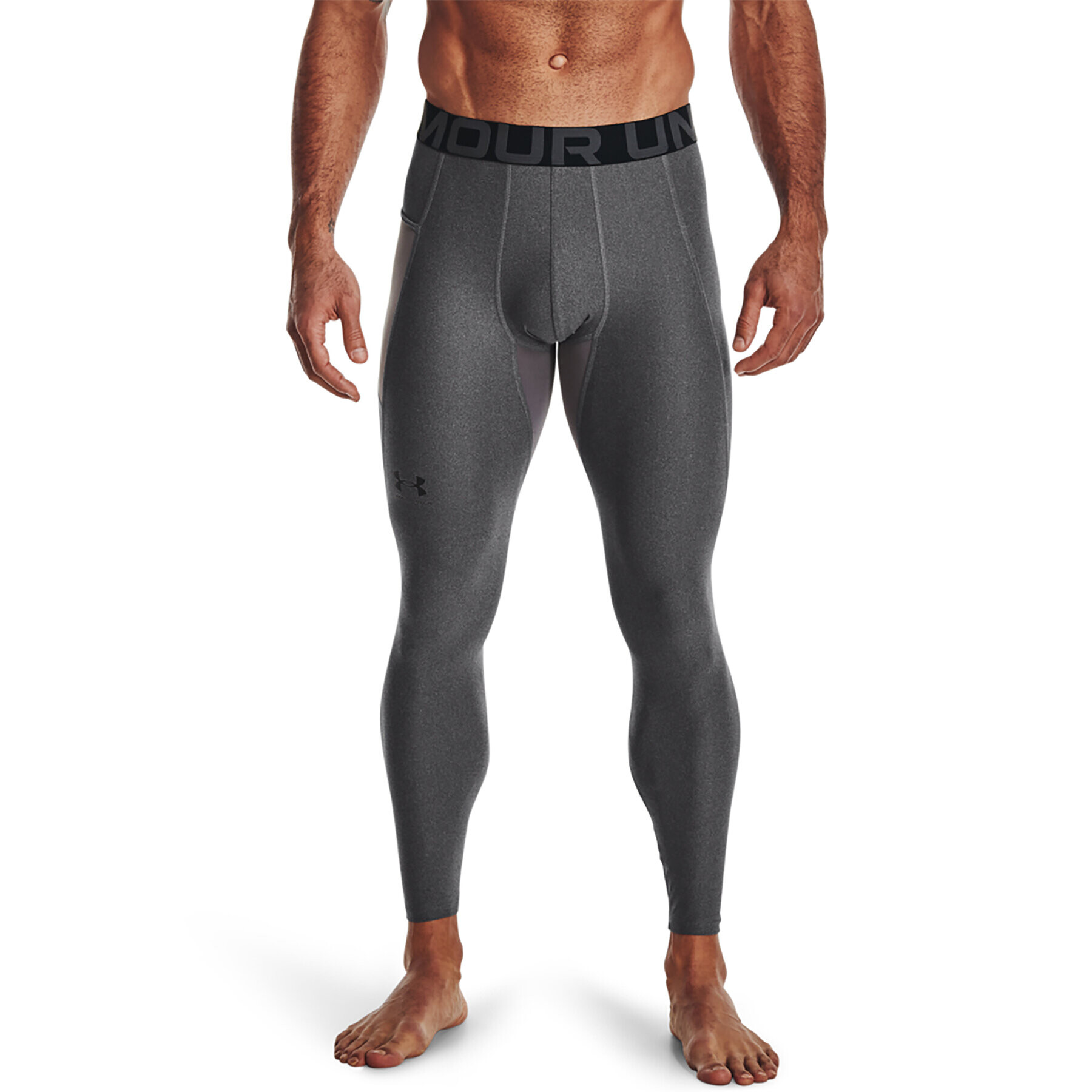 Under Armour Pajkice UA HG Armour Leggings 1361586 Siva Regular Fit - Pepit.si