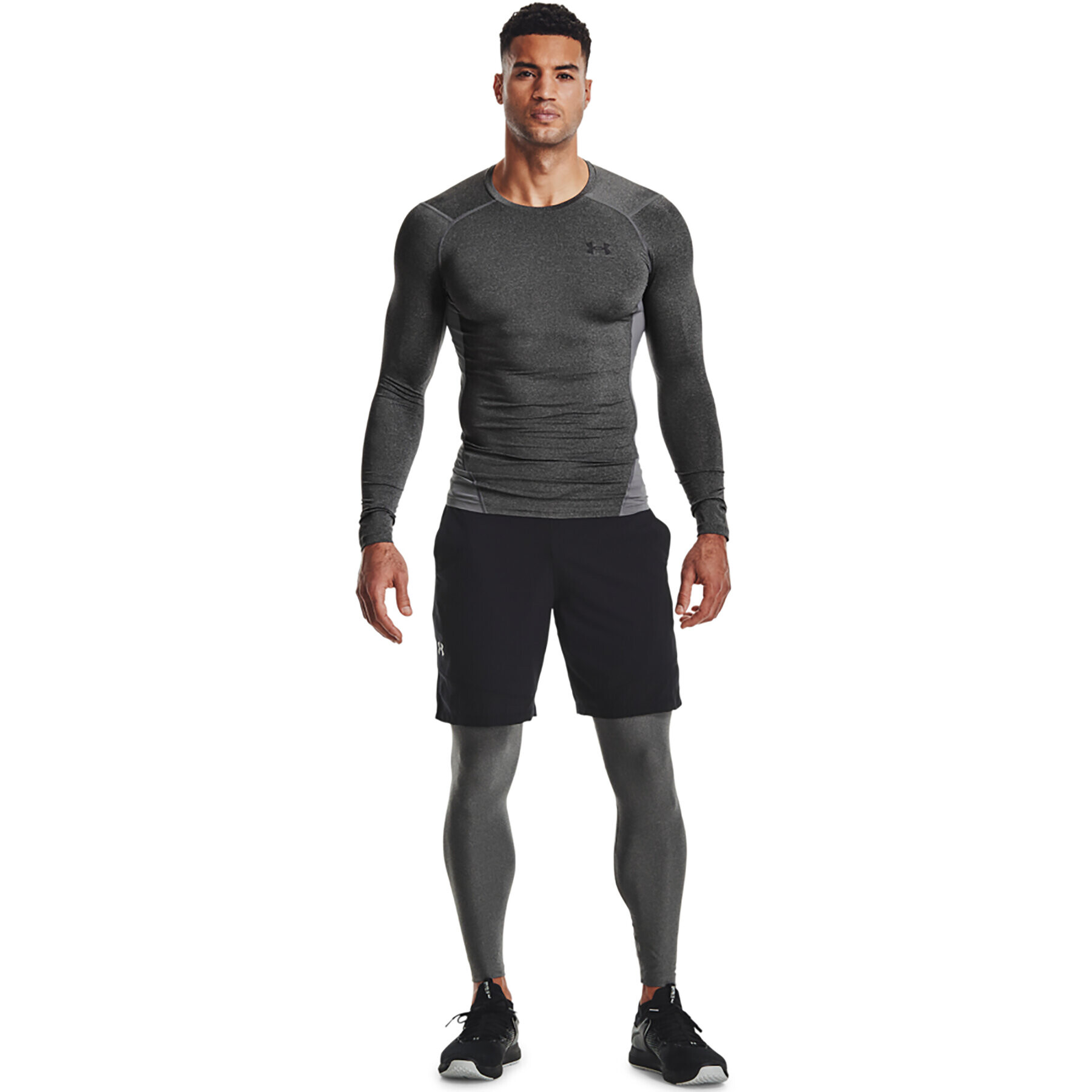 Under Armour Pajkice UA HG Armour Leggings 1361586 Siva Regular Fit - Pepit.si