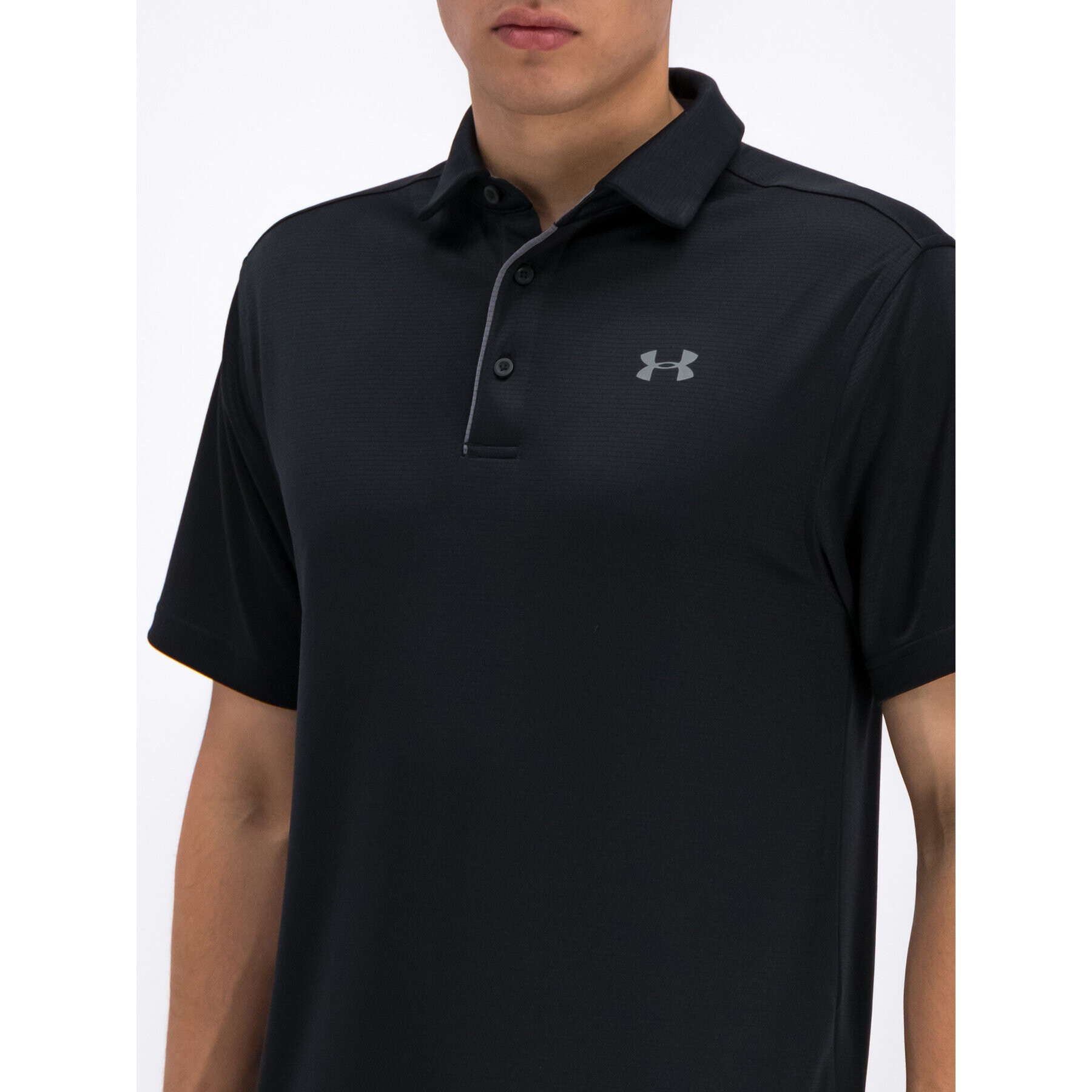 Under Armour Polo majica UA Tech 1290140 Črna Loose Fit - Pepit.si