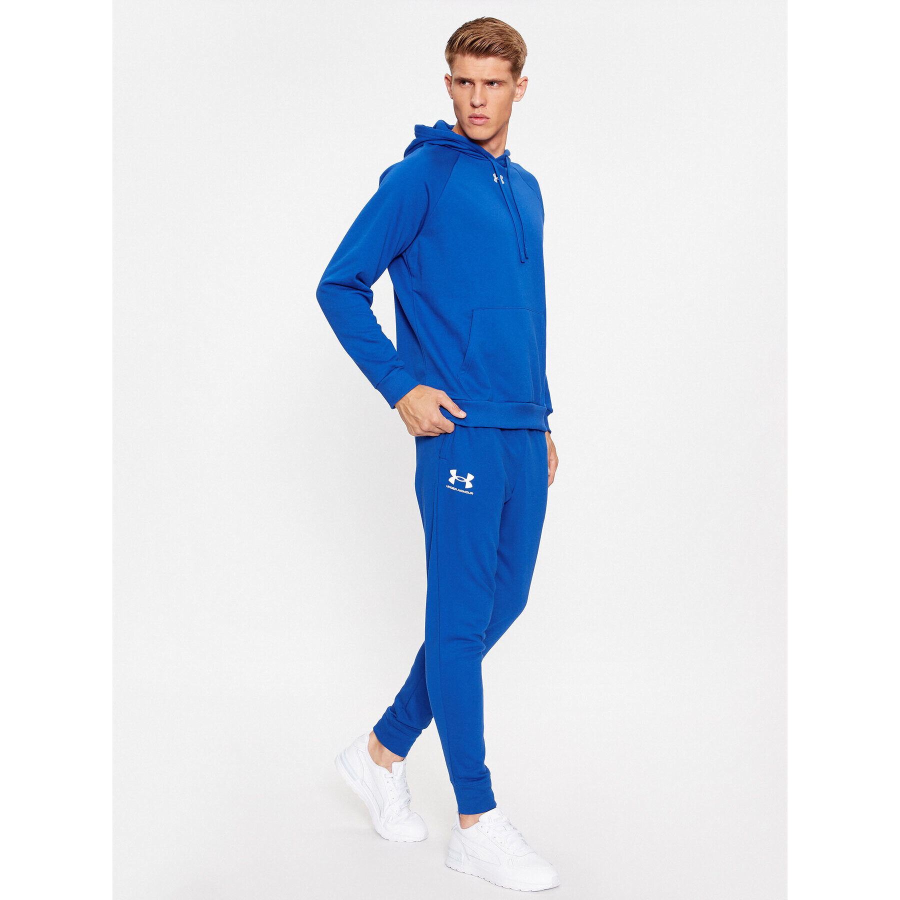 Under Armour Spodnji del trenirke Ua Rival Terry Jogger 1380843 Modra Fitted Fit - Pepit.si