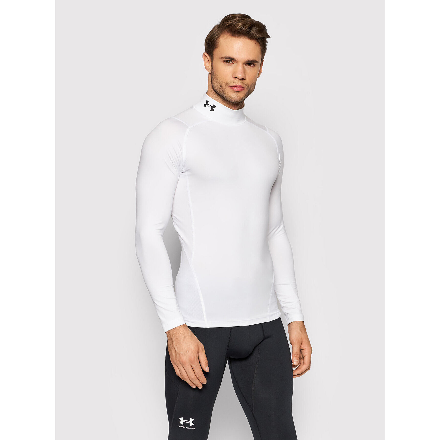 Under Armour Športna majica HeatGear® Mock 1369606 Bela Skinny Fit - Pepit.si