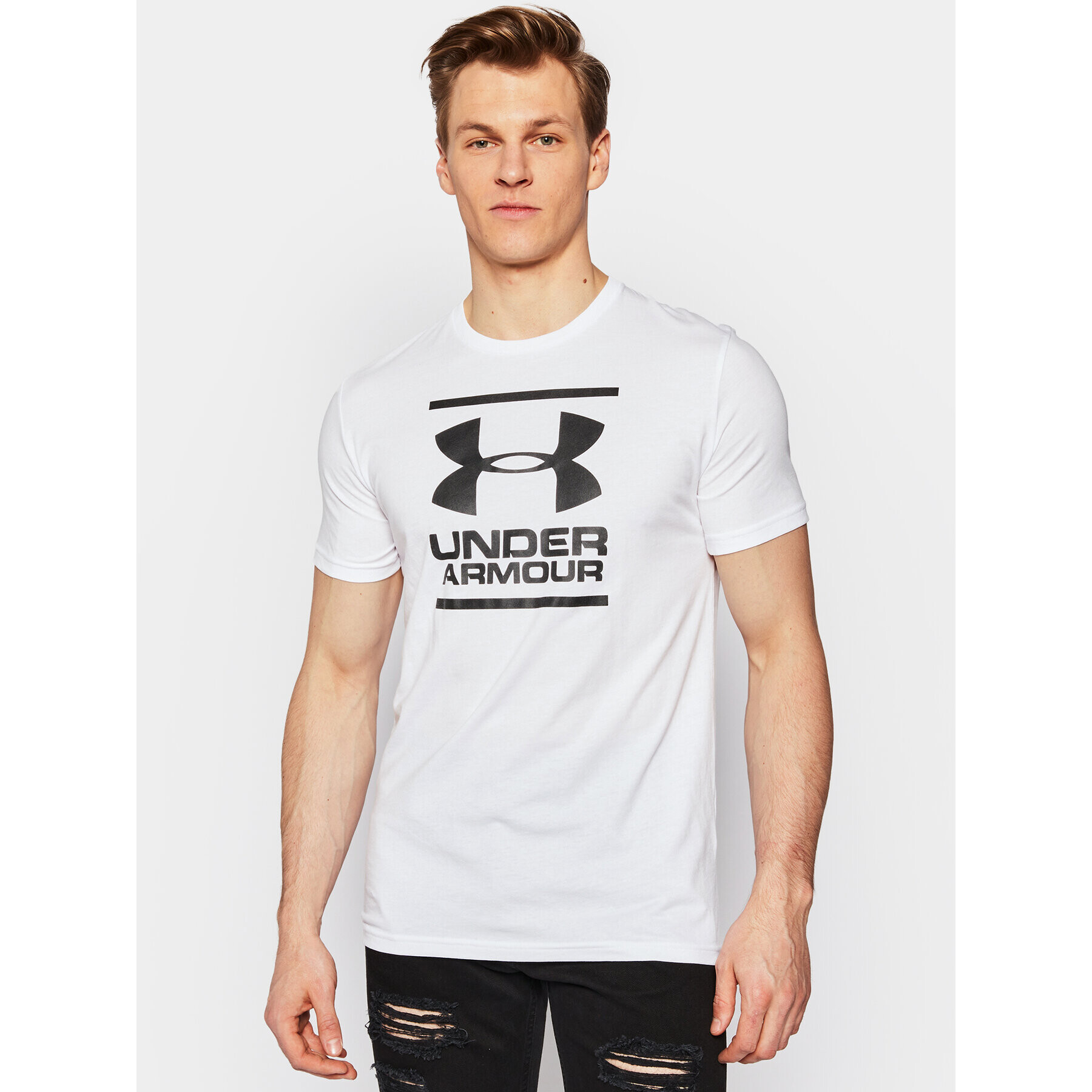 Under Armour Športna majica Ua Gl Foundation 1326849 Bela Loose Fit - Pepit.si