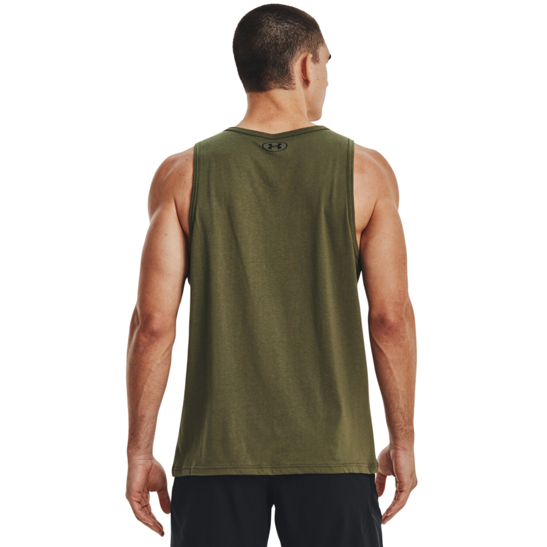 Under Armour Športna majica UA SPORTSTYLE LOGO TANK 1329589 Khaki Regular Fit - Pepit.si