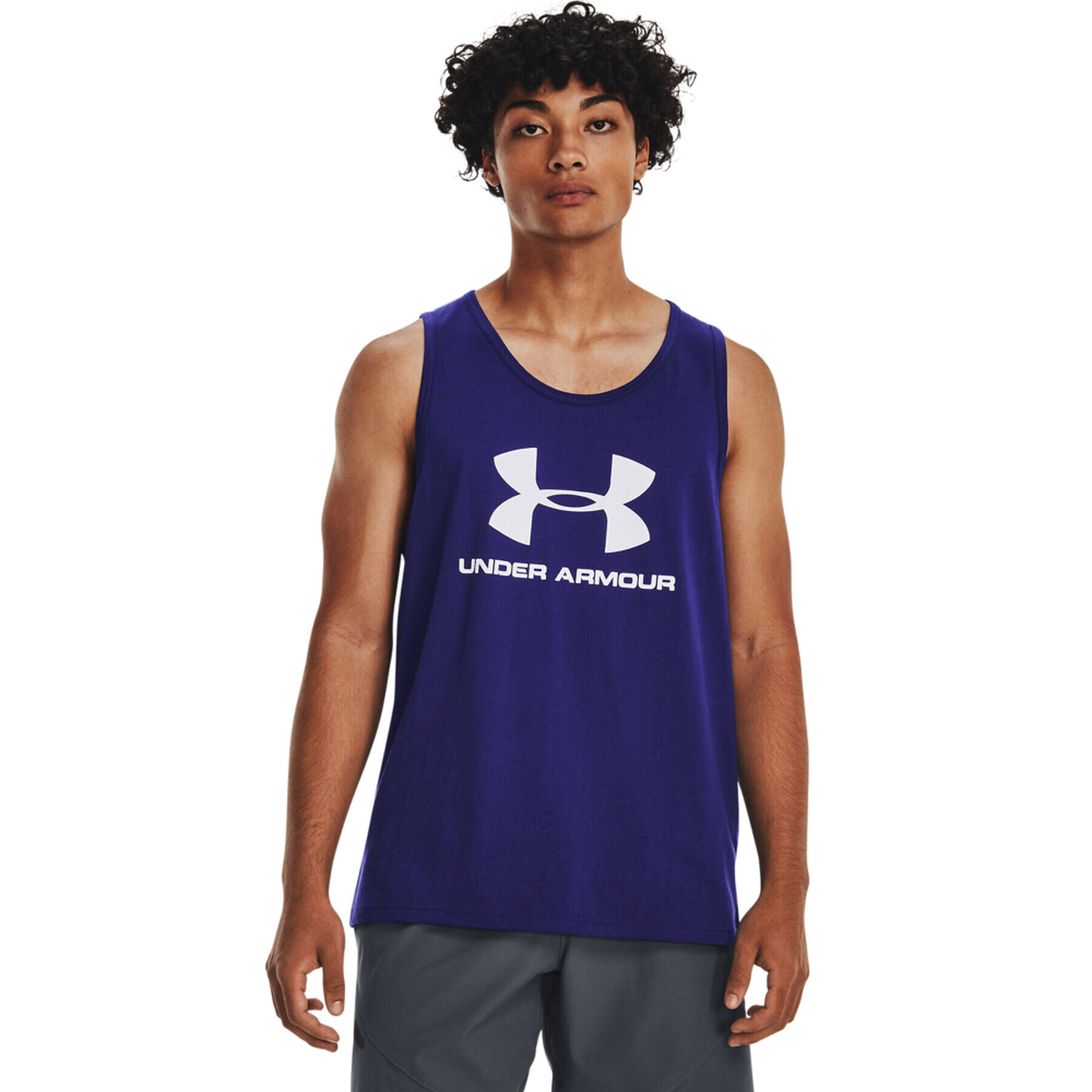 Under Armour Športna majica UA SPORTSTYLE LOGO TANK 1329589 Mornarsko modra Regular Fit - Pepit.si