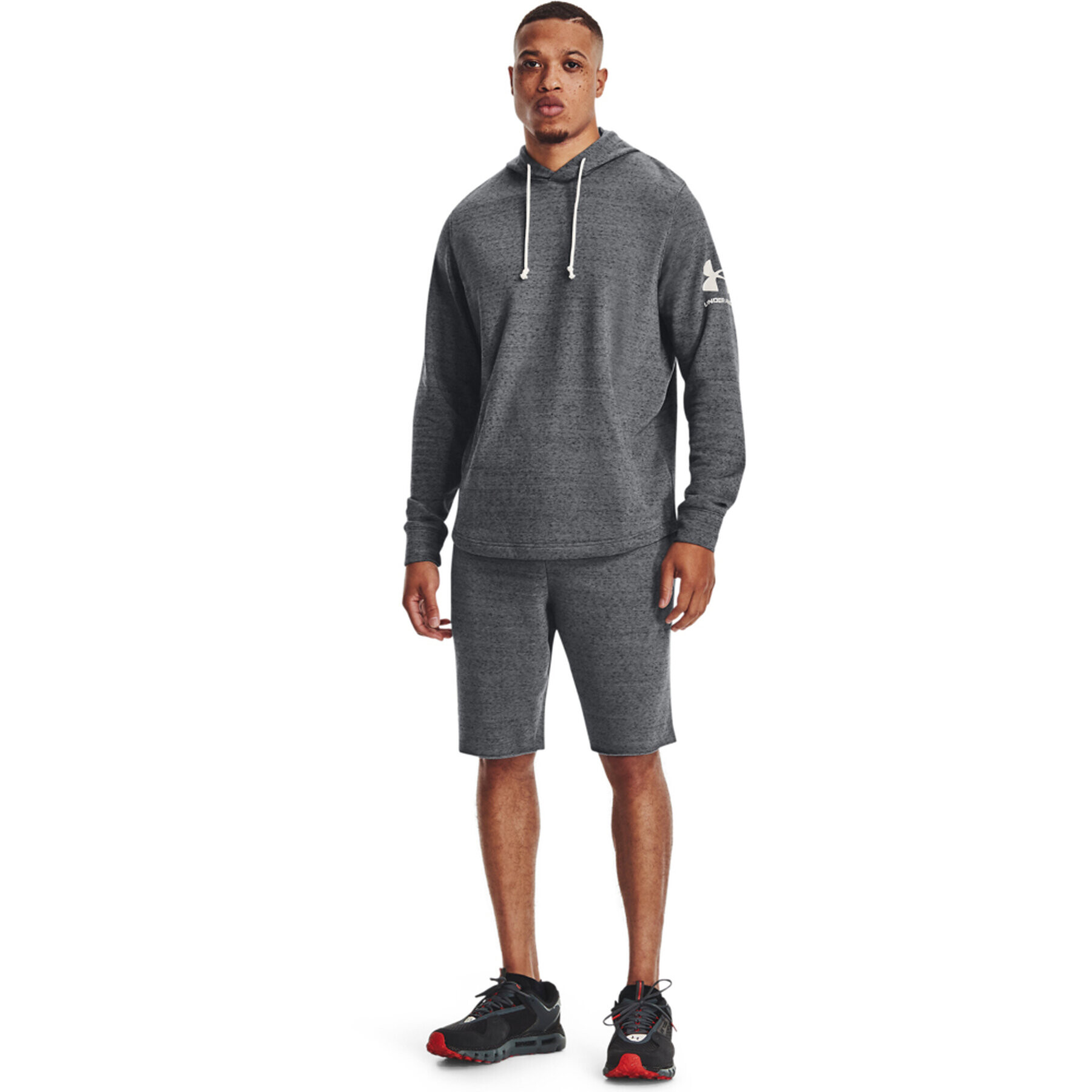 Under Armour Športne kratke hlače Ua Rival Terry 1361631 Siva Regular Fit - Pepit.si