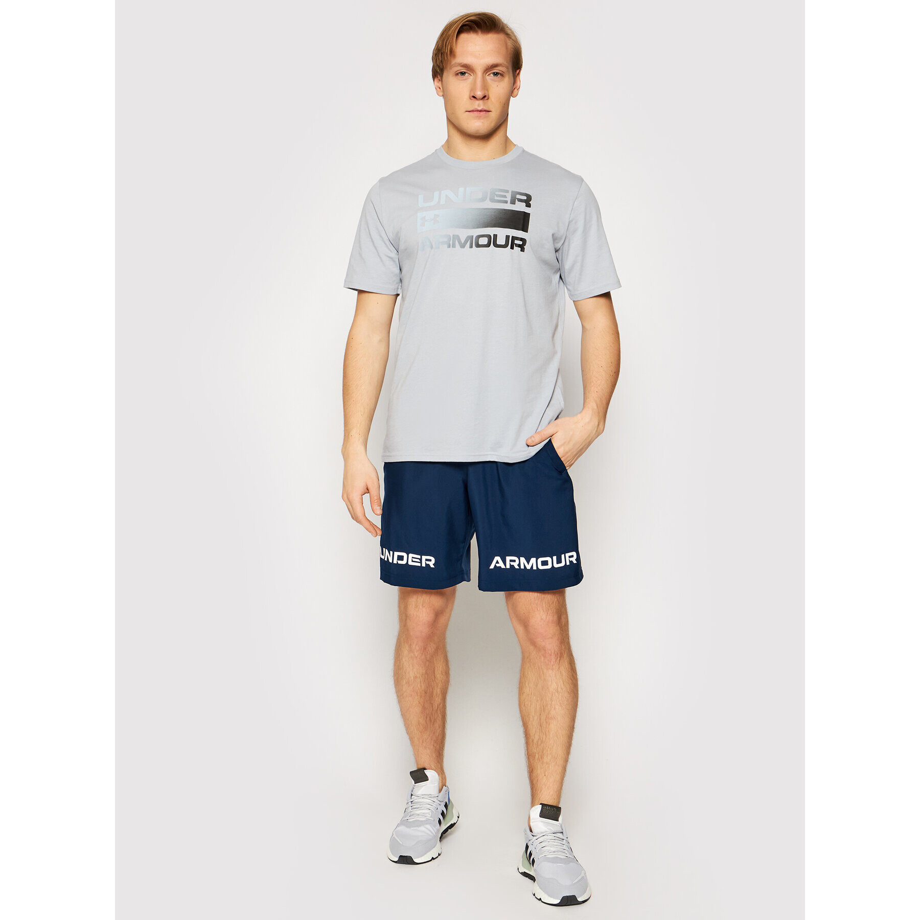 Under Armour Športne kratke hlače Ua Tkane Graphic 1361433 Mornarsko modra Loose Fit - Pepit.si