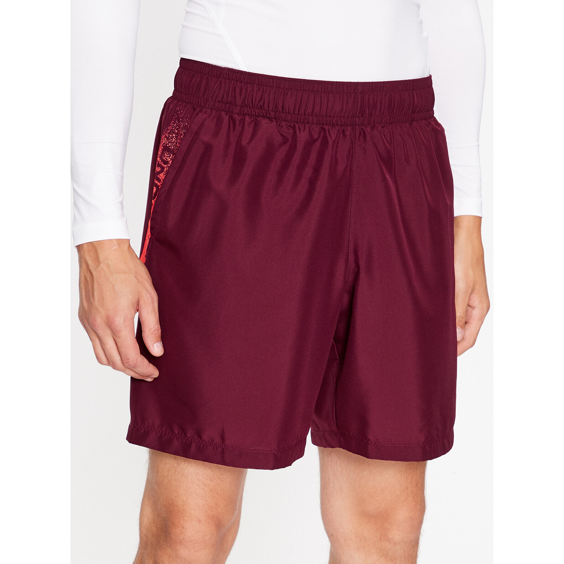 Under Armour Športne kratke hlače Ua Woven Graphic Shorts 1370388 Bordo rdeča Loose Fit - Pepit.si