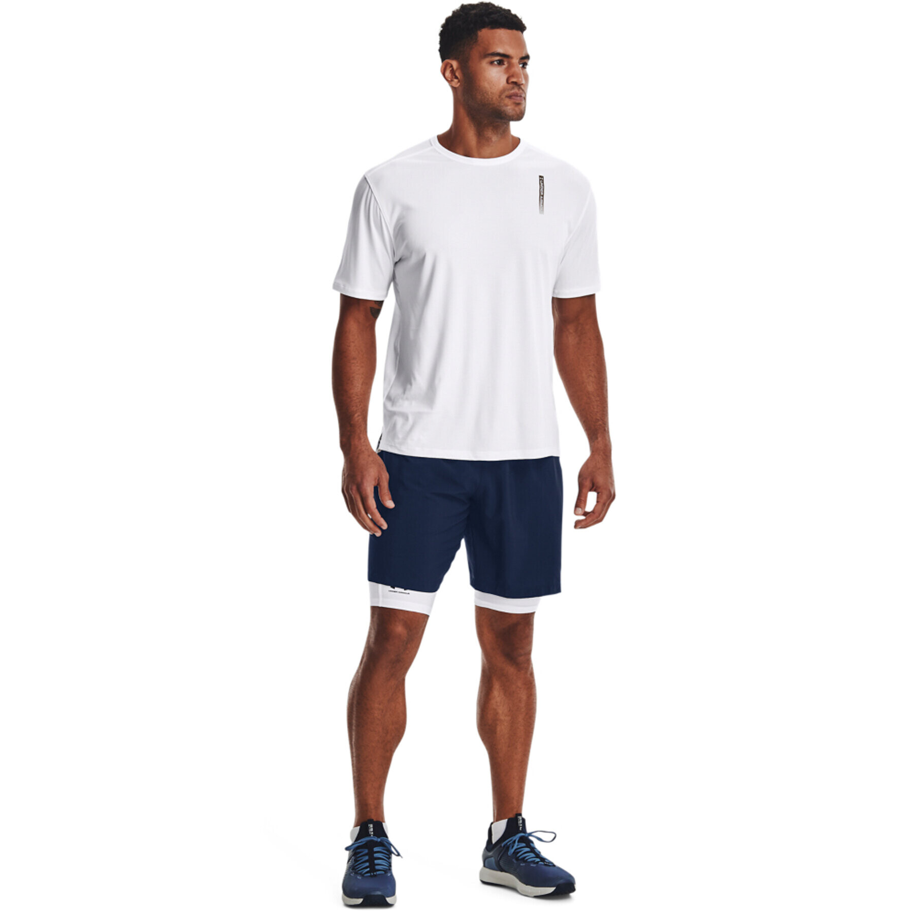 Under Armour Športne kratke hlače UA Woven Graphic Shorts 1370388 Mornarsko modra Regular Fit - Pepit.si