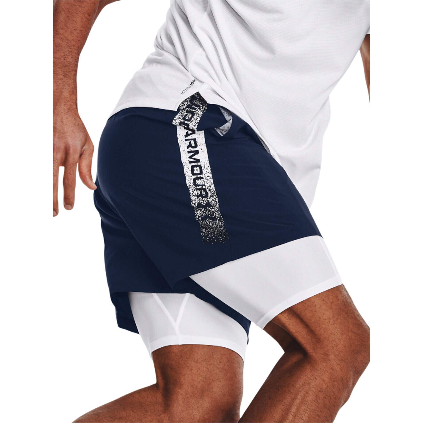 Under Armour Športne kratke hlače UA Woven Graphic Shorts 1370388 Mornarsko modra Regular Fit - Pepit.si