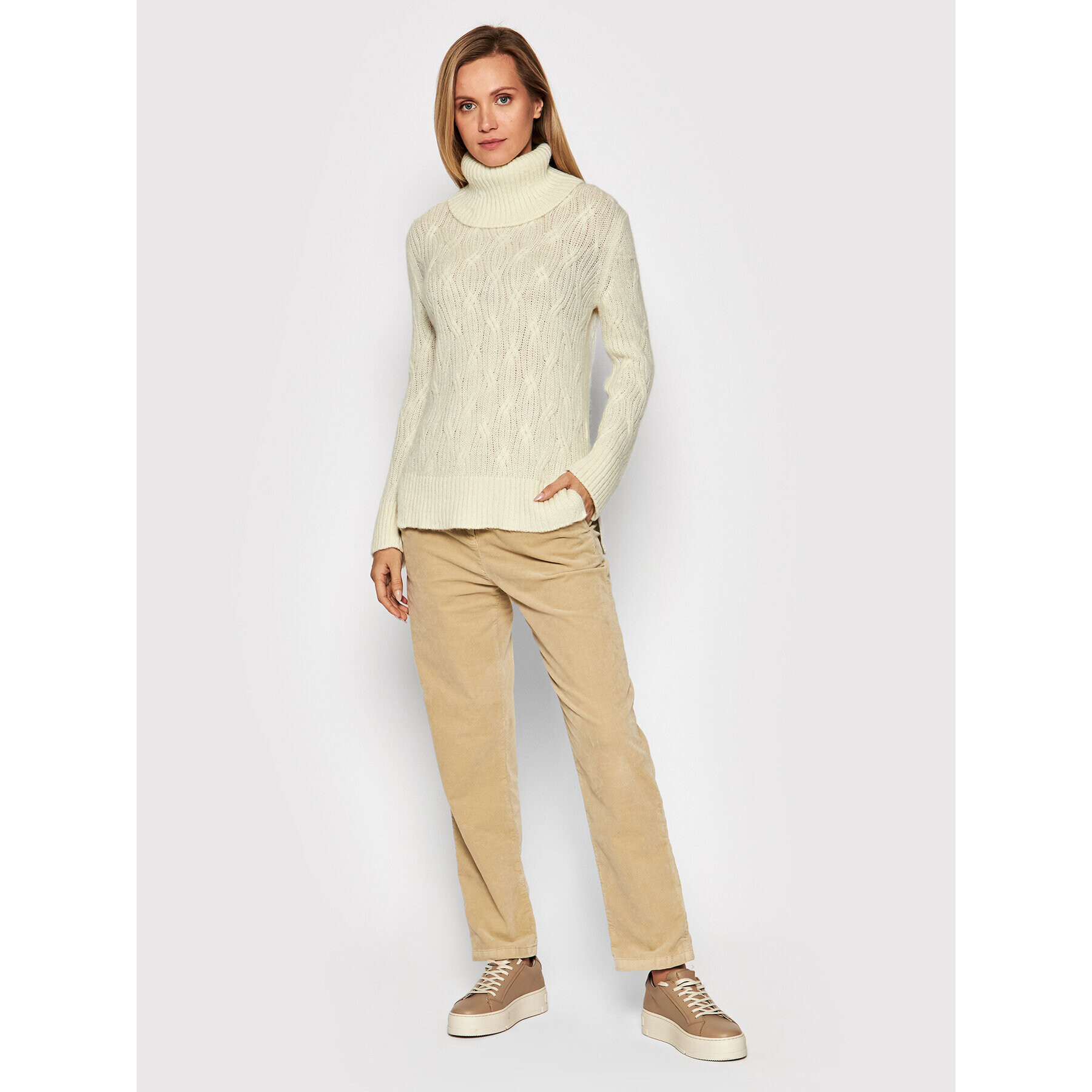 United Colors Of Benetton Golf 117VD2566 Écru Regular Fit - Pepit.si