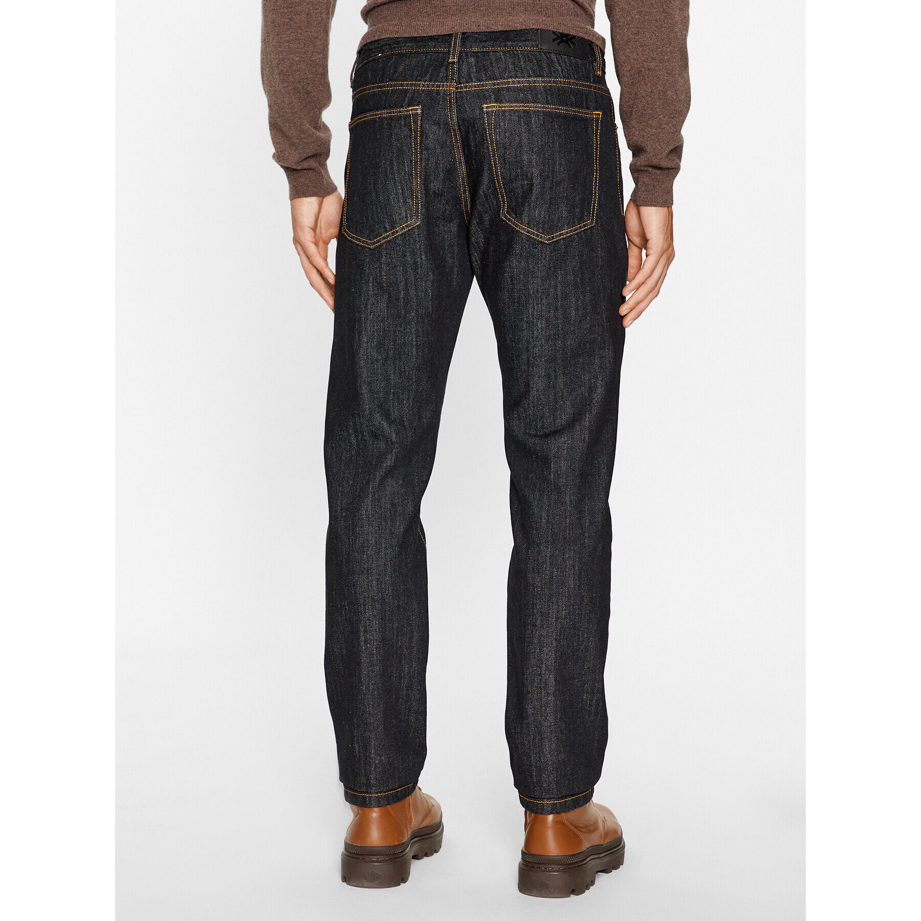 United Colors Of Benetton Jeans hlače 4AW757B88 Mornarsko modra Straight Fit - Pepit.si