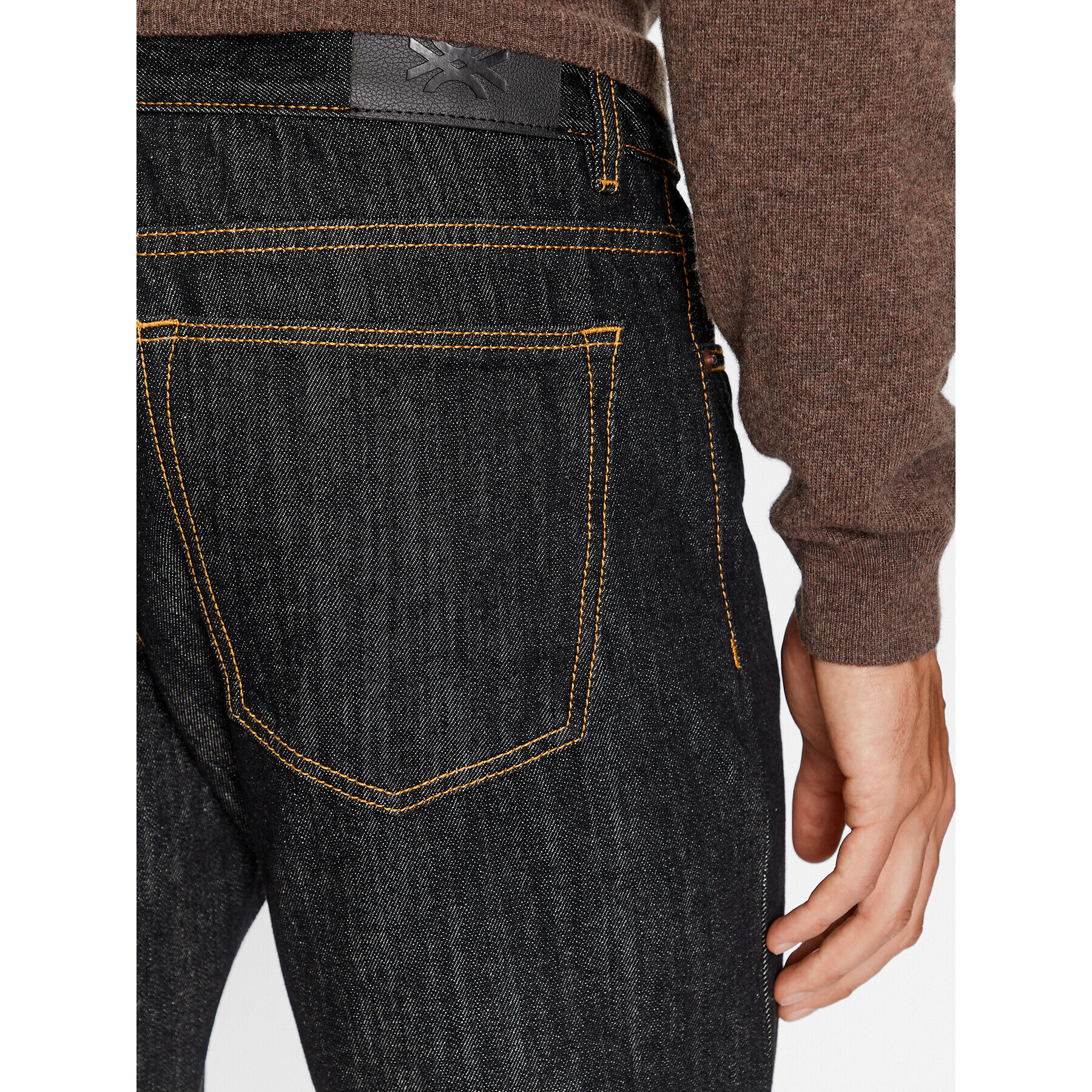 United Colors Of Benetton Jeans hlače 4AW757B88 Mornarsko modra Straight Fit - Pepit.si