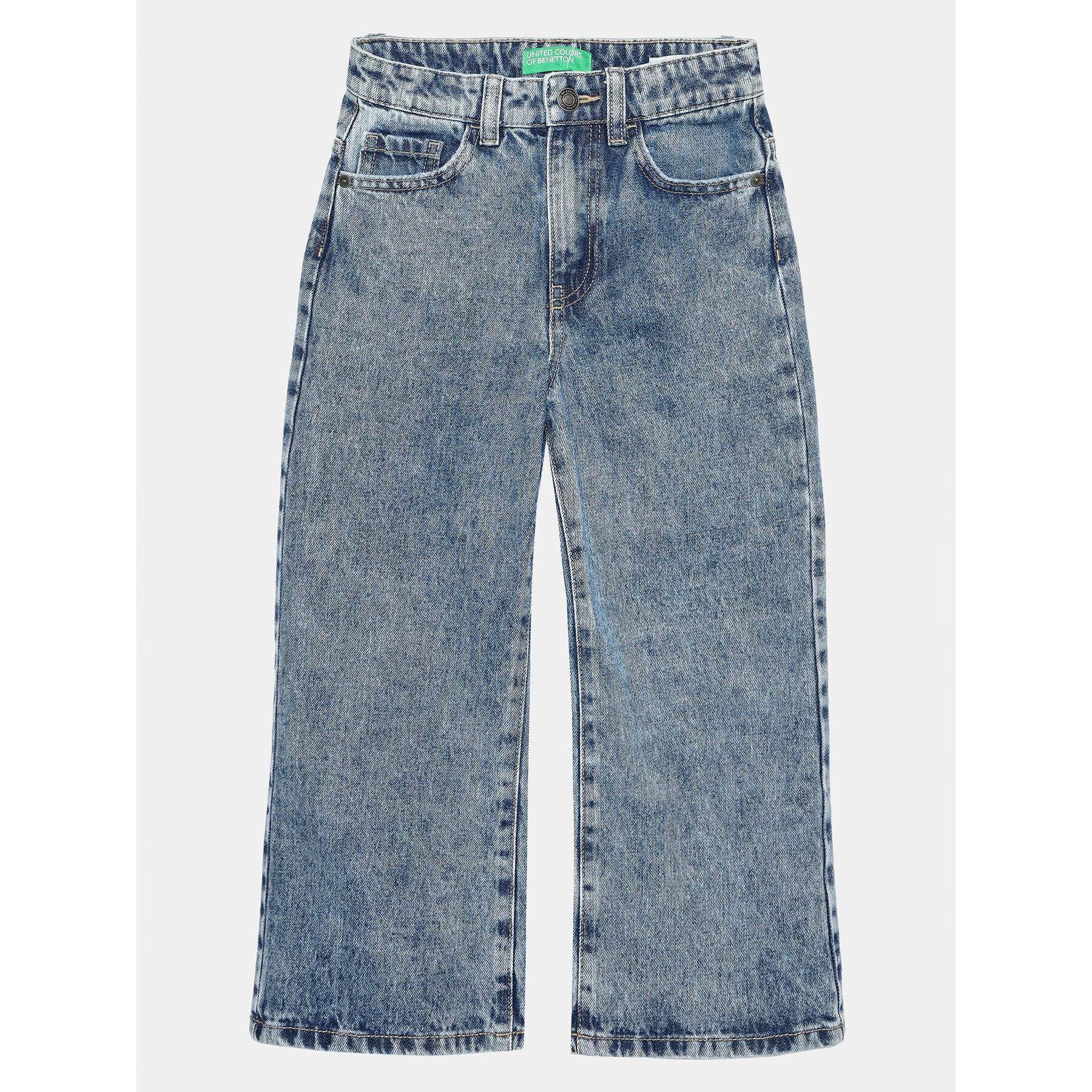 United Colors Of Benetton Jeans hlače 4AW7CE01Z Modra Wide Fit - Pepit.si