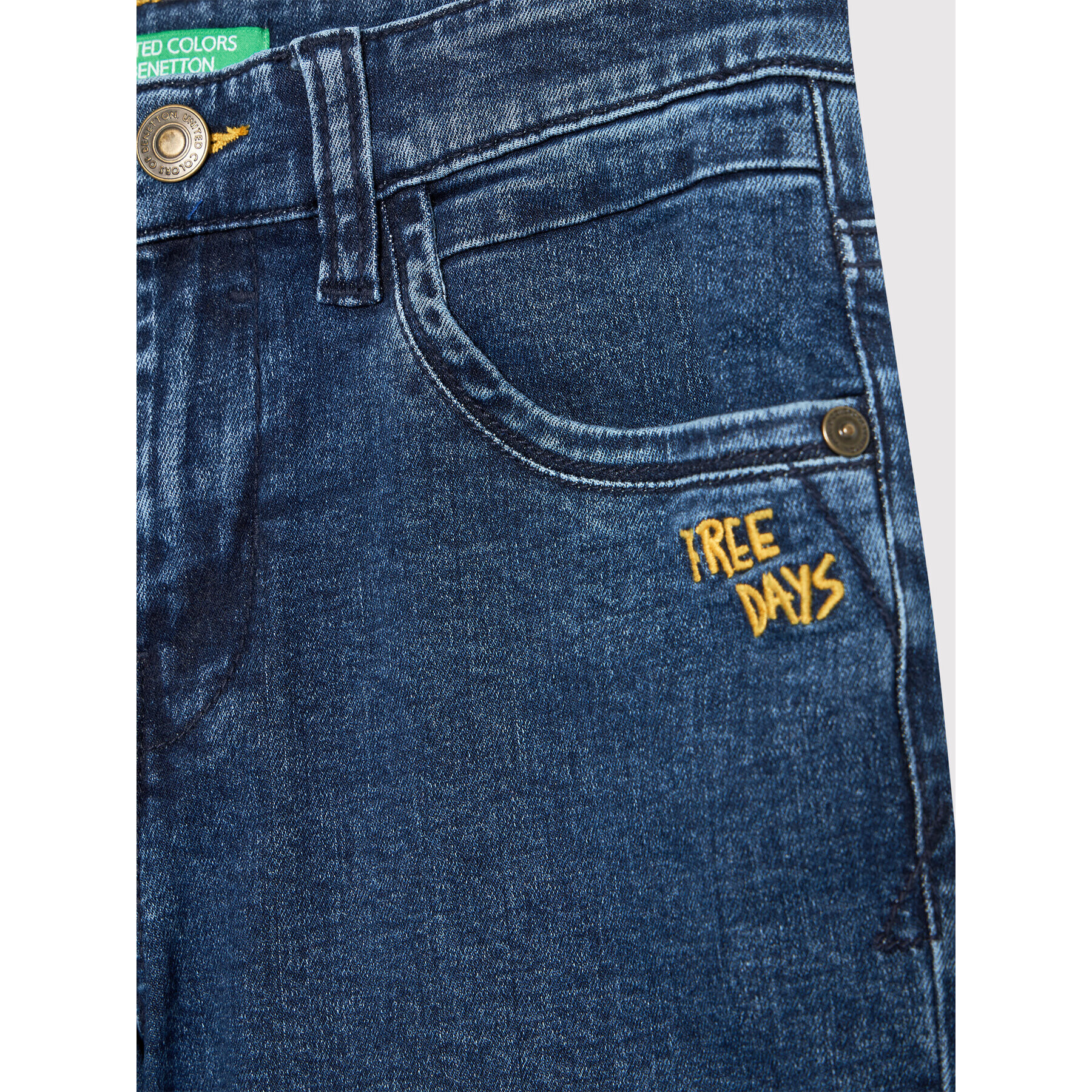 United Colors Of Benetton Jeans hlače 4DMT57PM0 Mornarsko modra Slim Fit - Pepit.si