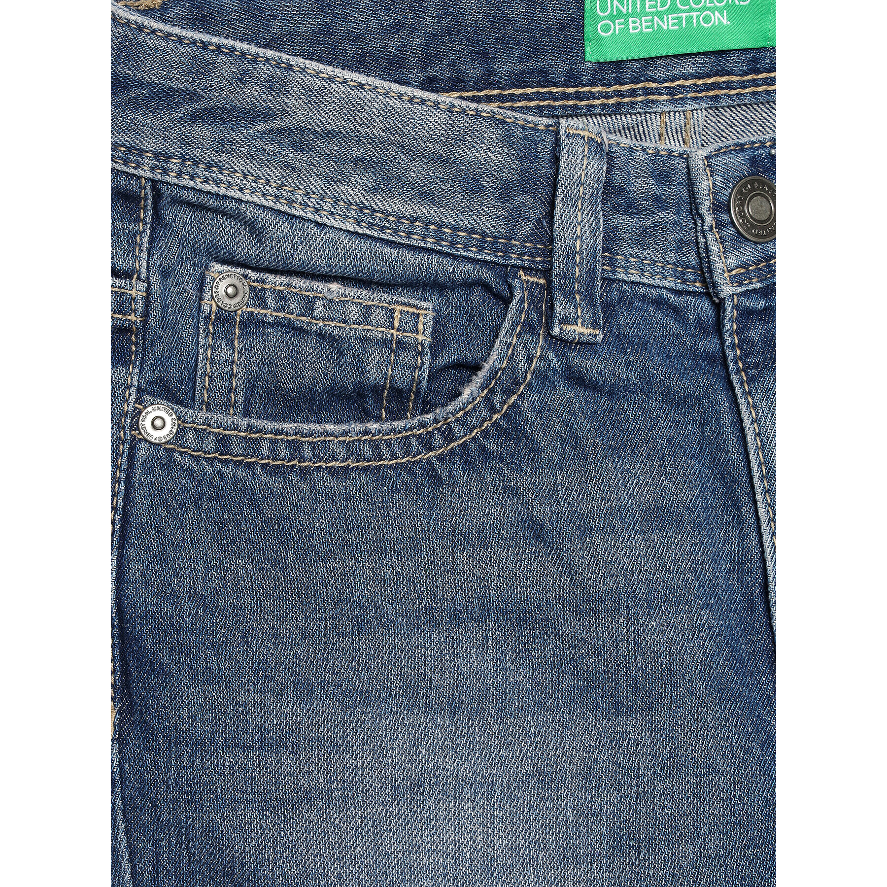 United Colors Of Benetton Jeans hlače 4DW2CE021 Modra Straight Fit - Pepit.si