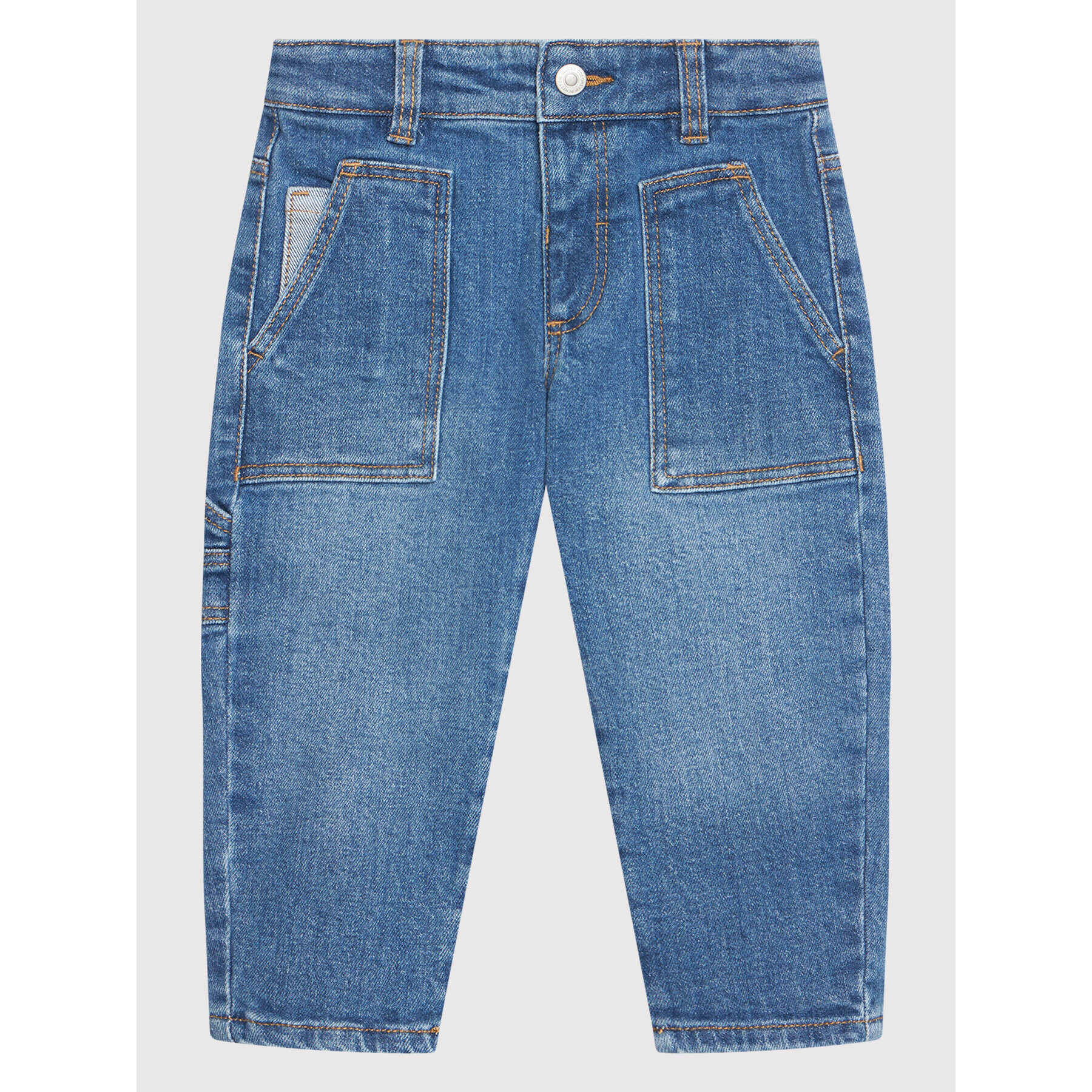 United Colors Of Benetton Jeans hlače 4ONT55FM0 Modra Relaxed Fit - Pepit.si