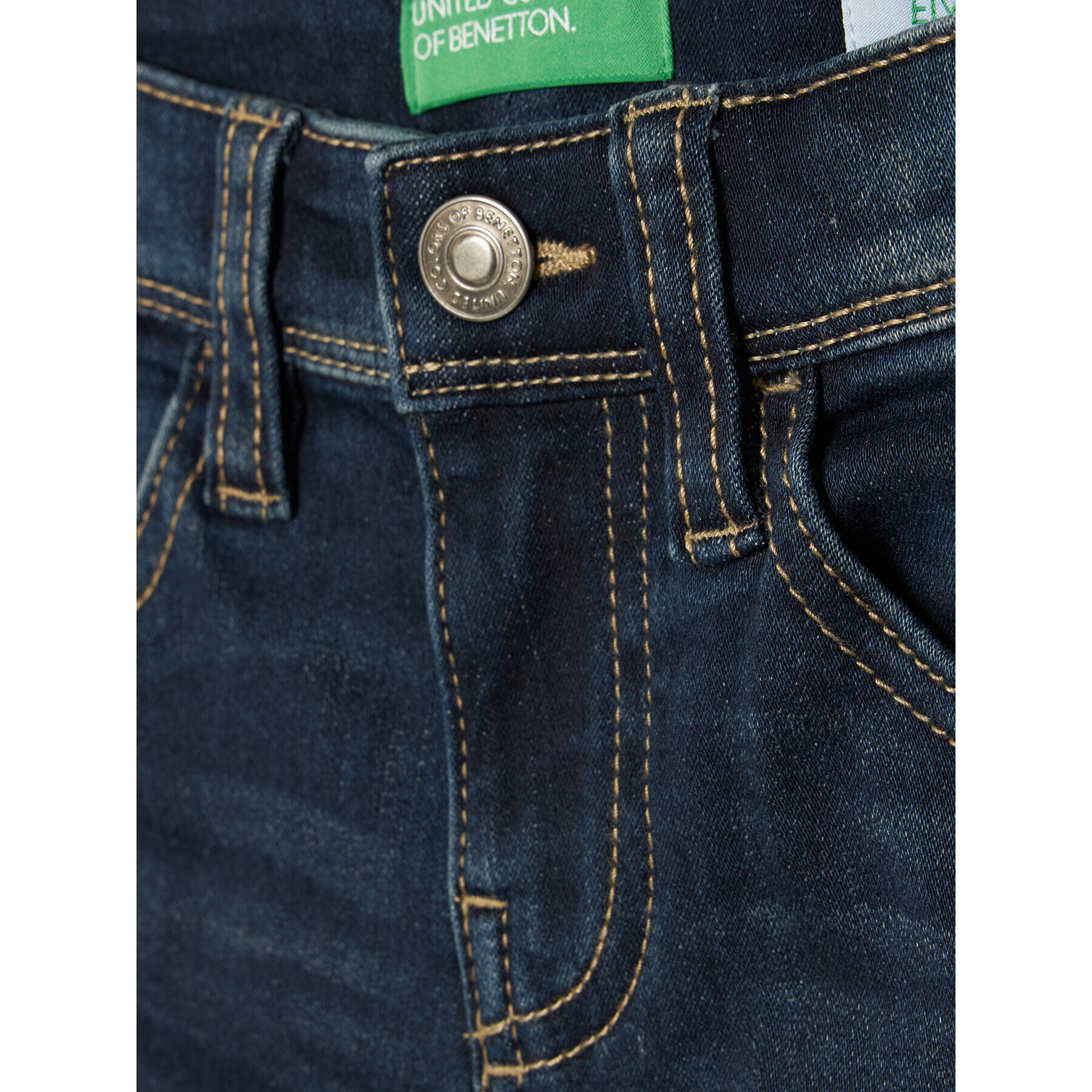 United Colors Of Benetton Jeans hlače 4TR757PJ0 Mornarsko modra Slim Fit - Pepit.si