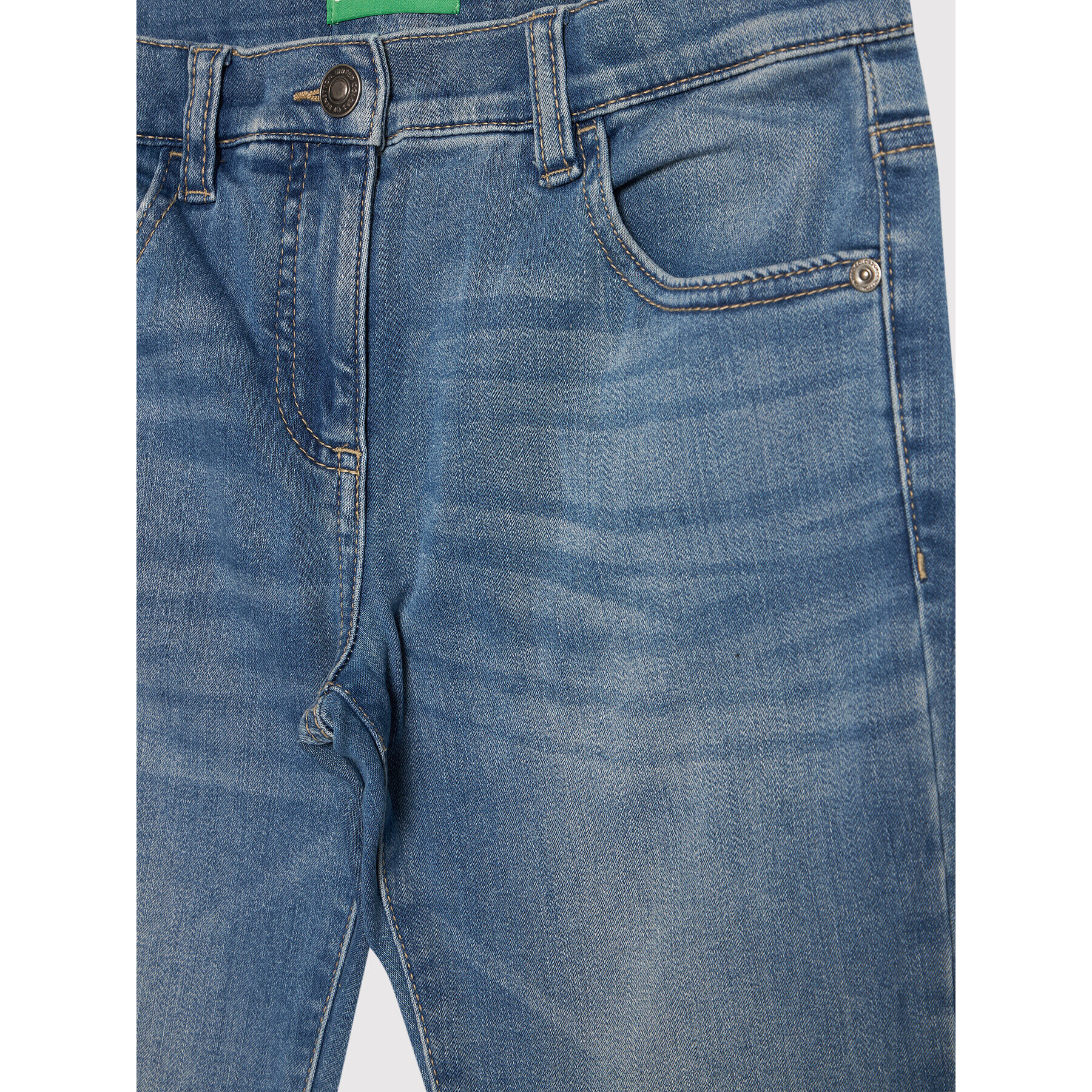 United Colors Of Benetton Jeans hlače 4TR757PP0 Modra Slim Fit - Pepit.si