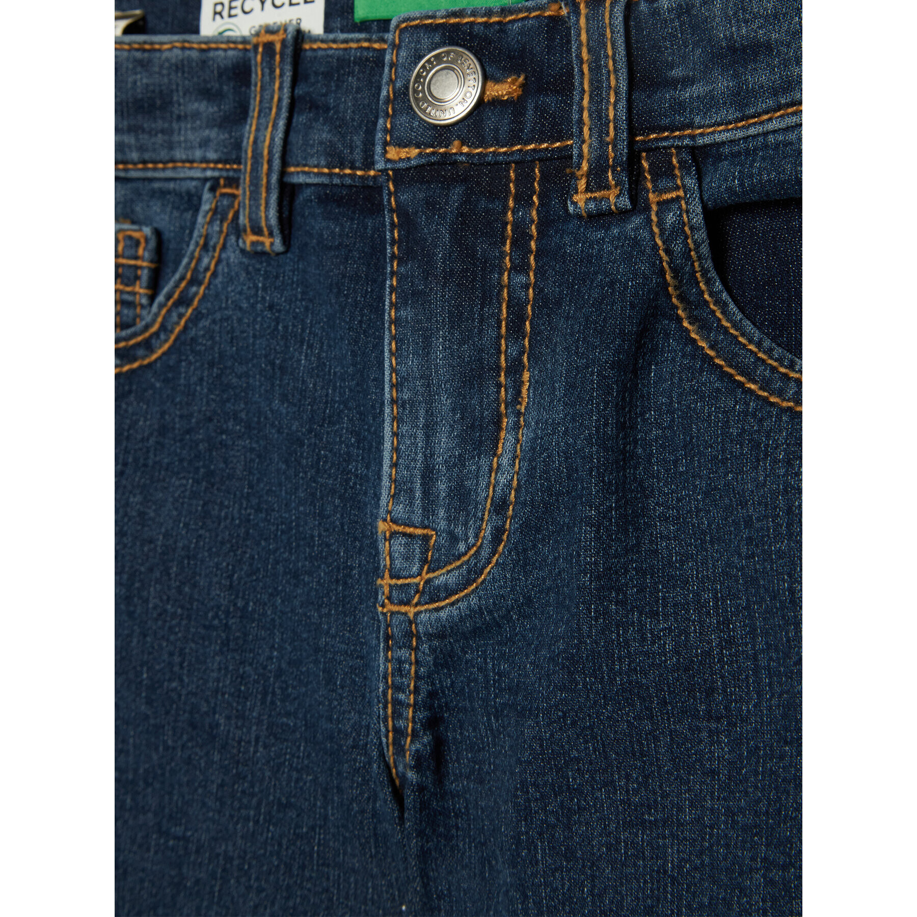 United Colors Of Benetton Jeans hlače 4XA257L80 Modra Slim Fit - Pepit.si