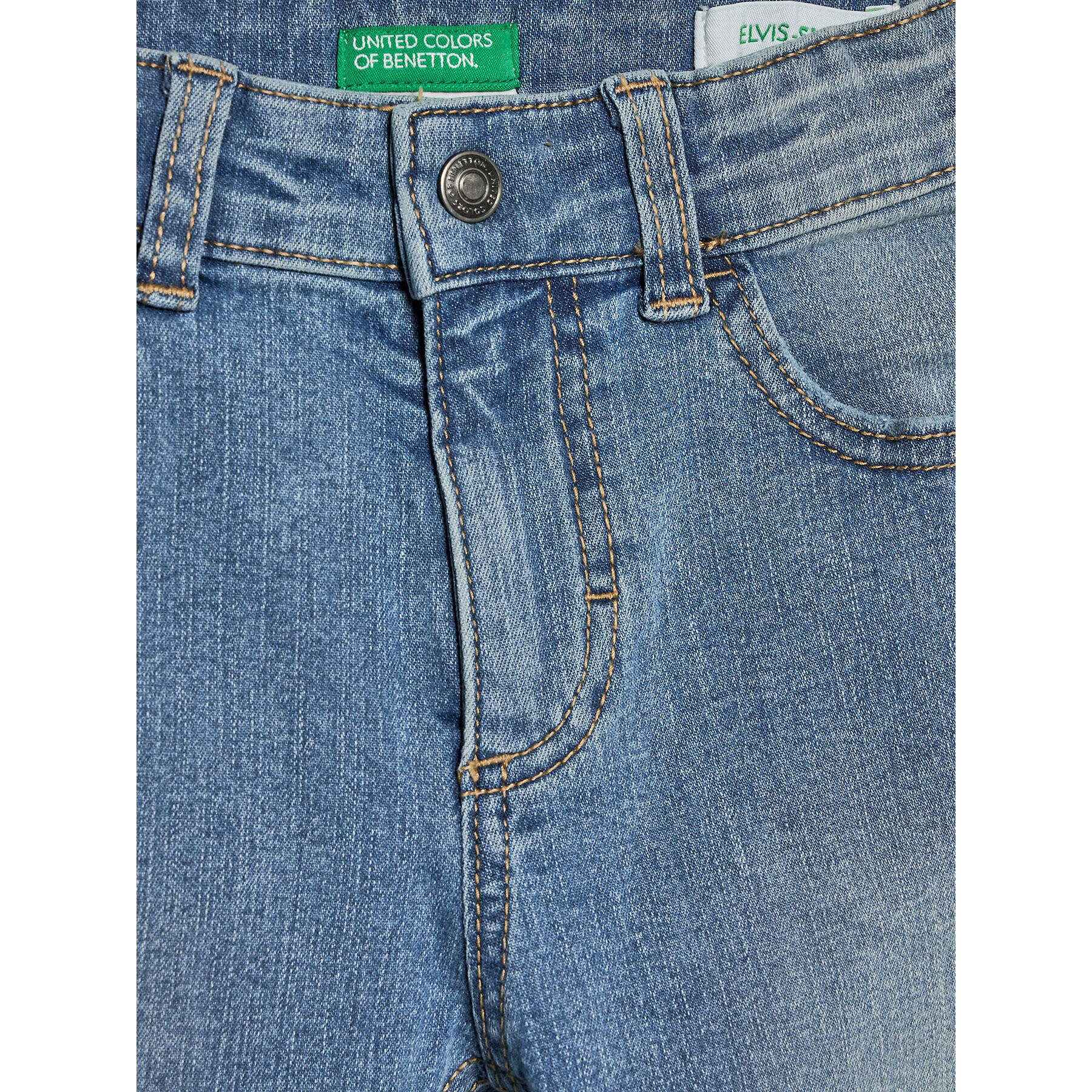 United Colors Of Benetton Jeans hlače 4XA2GE00F Modra Slim Fit - Pepit.si