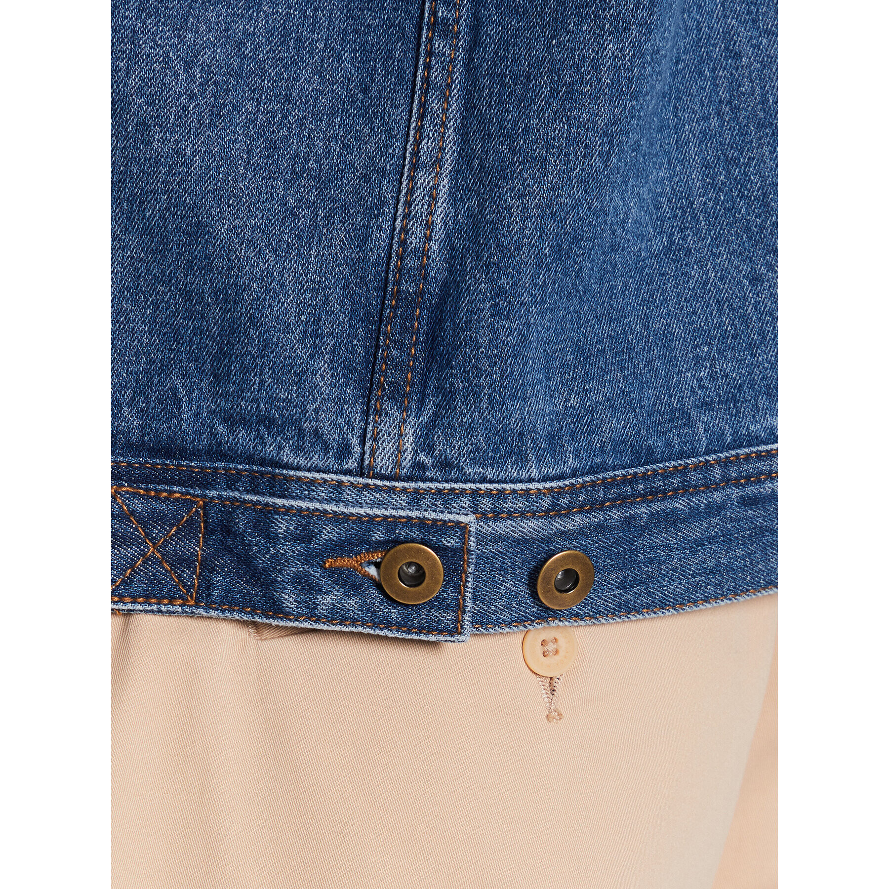 United Colors Of Benetton Jeans jakna 2AW753GV8 Modra Regular Fit - Pepit.si