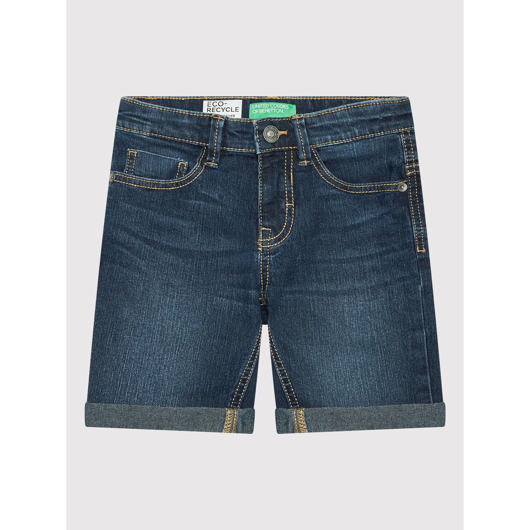 United Colors Of Benetton Jeans kratke hlače 4XA259DY0 Modra Slim Fit - Pepit.si