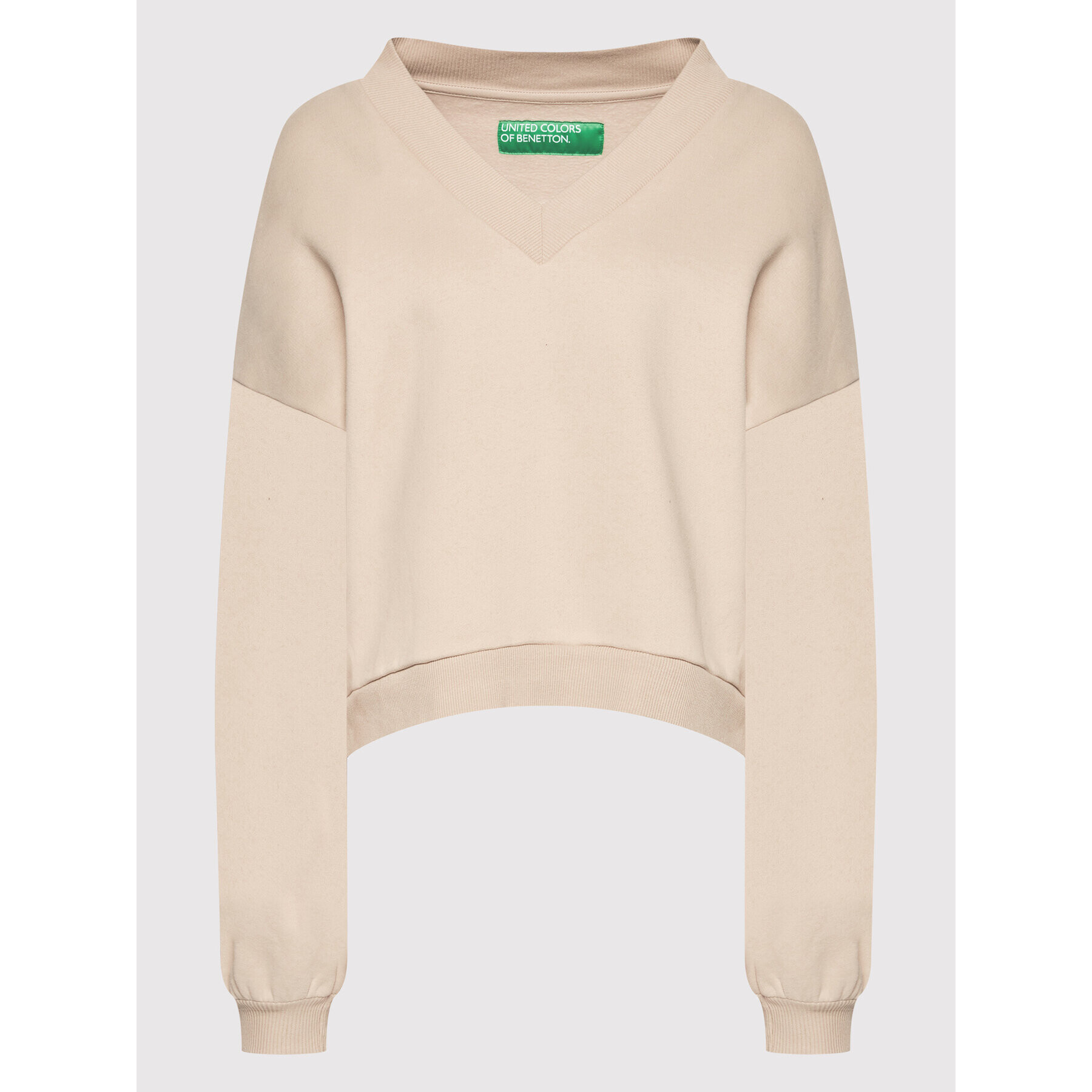 United Colors Of Benetton Jopa 3EB5D4005 Bež Oversize - Pepit.si