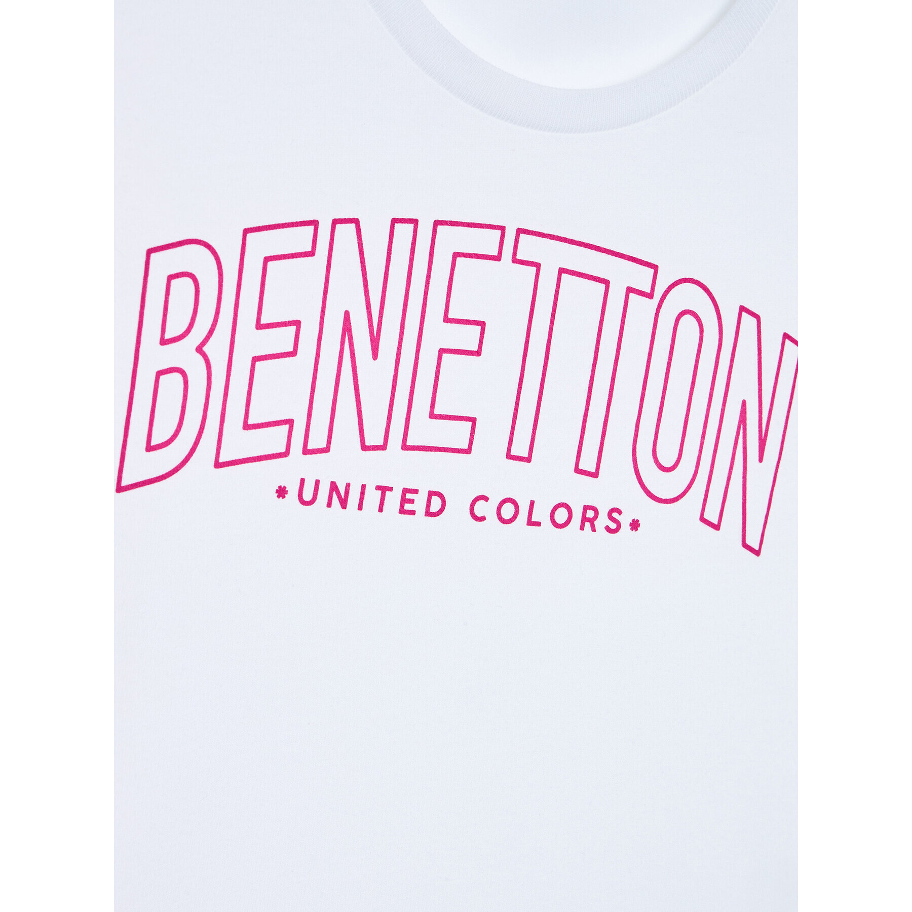 United Colors Of Benetton Majica 3096C10C8 Bela Regular Fit - Pepit.si