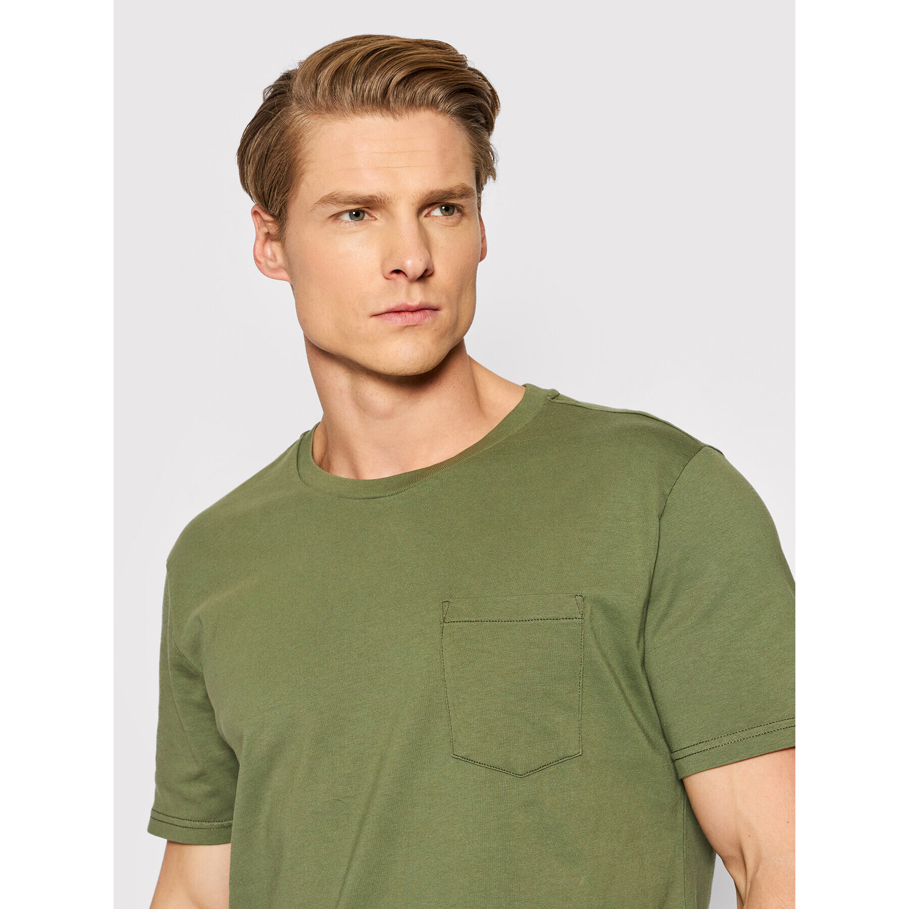 United Colors Of Benetton Majica 3BL0J19G5 Zelena Regular Fit - Pepit.si