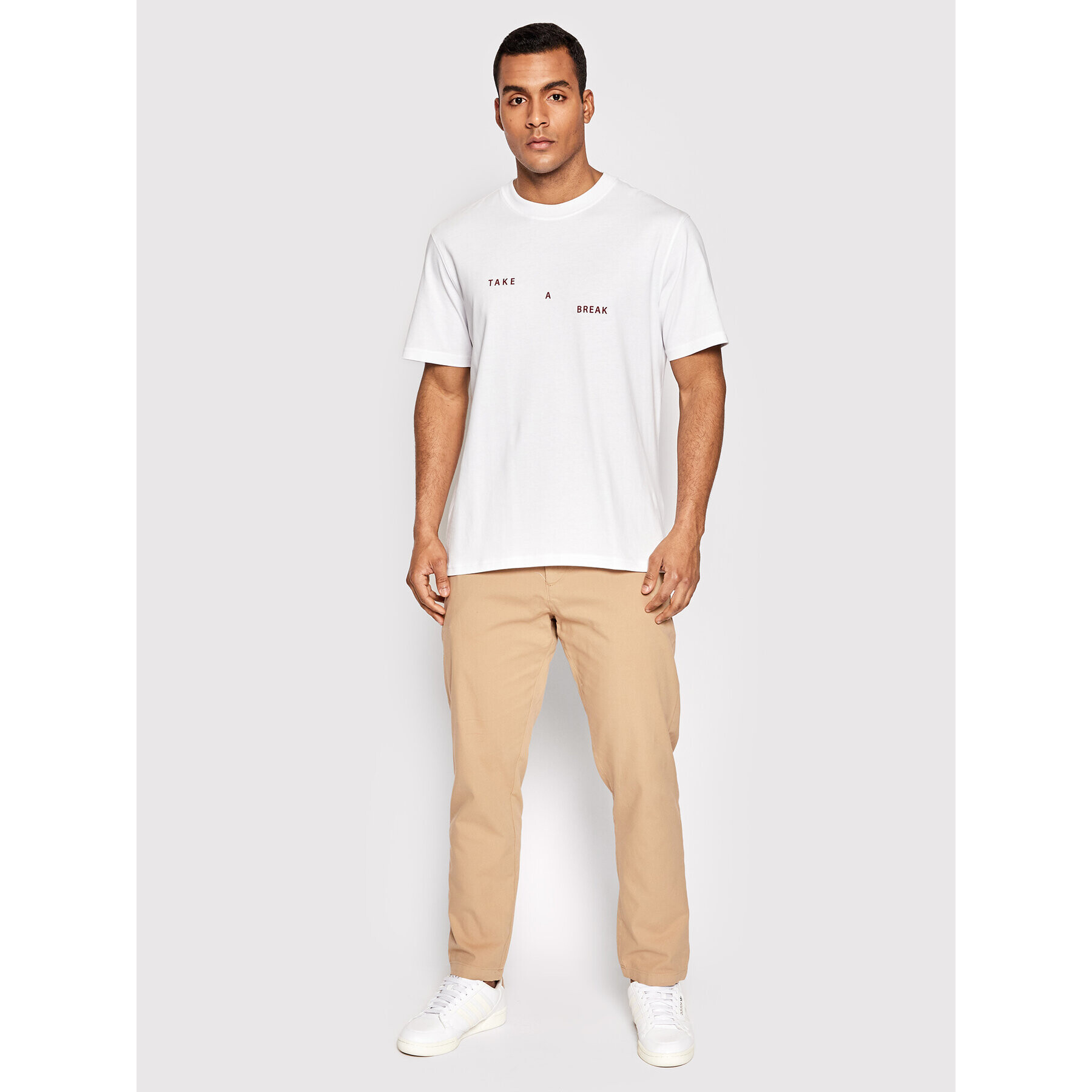 United Colors Of Benetton Majica 3BL0U101Z Bela Relaxed Fit - Pepit.si